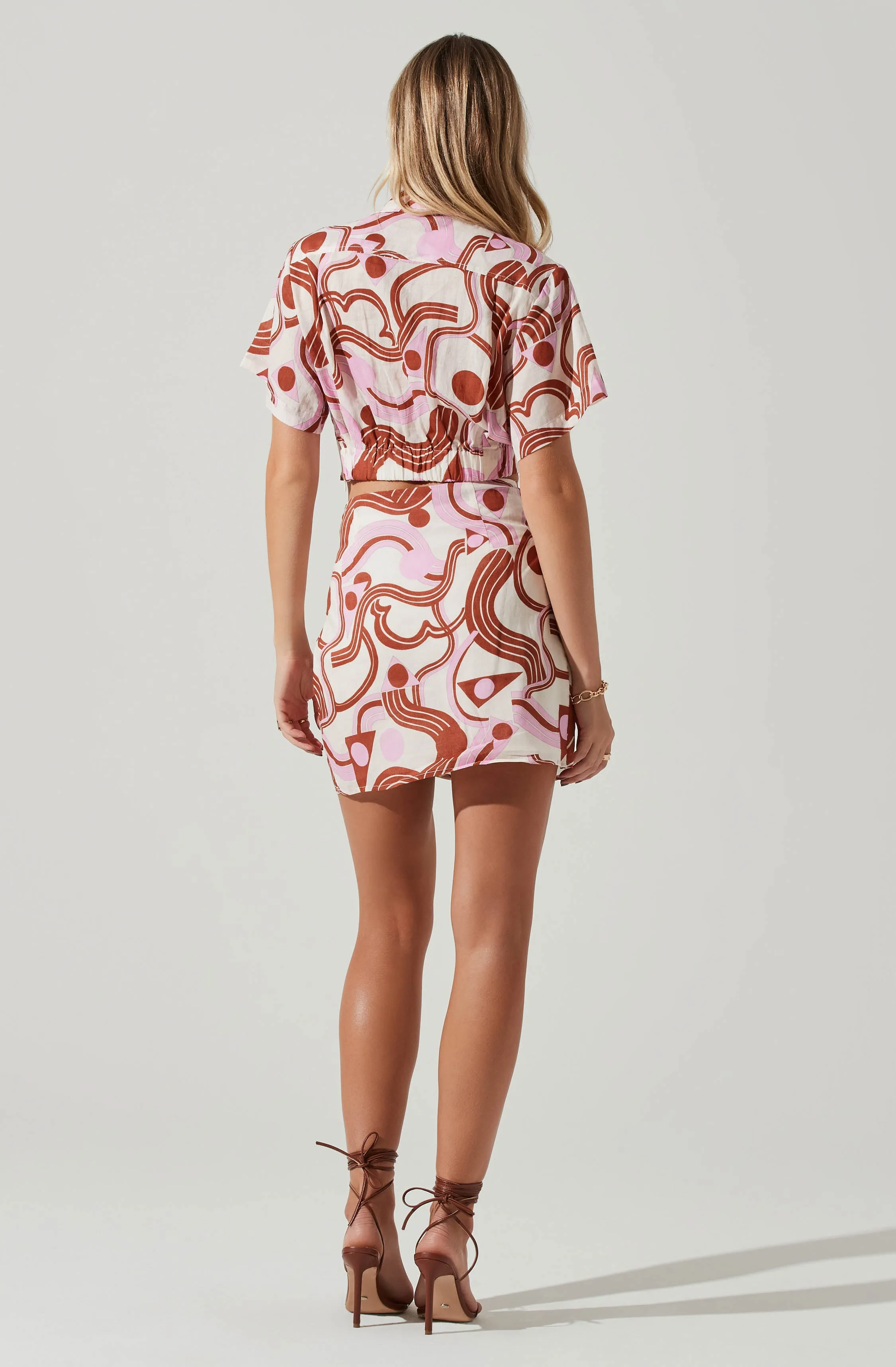 Oriana Abstract Print Mini Skirt sold by Astr product image thumbnail 4