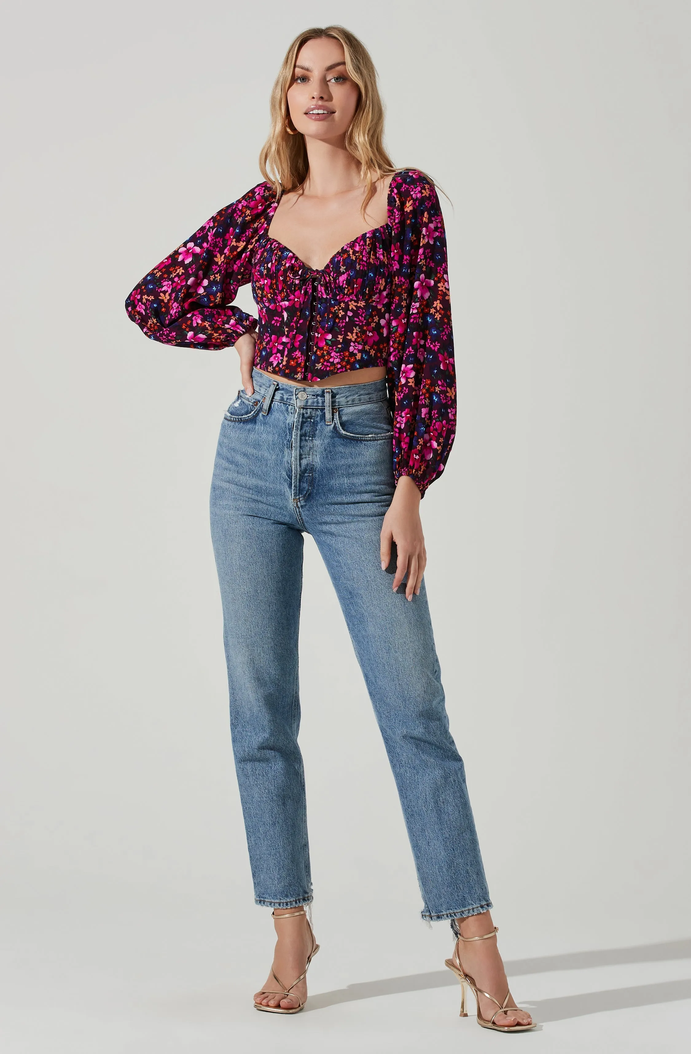 Edwina Floral Corset Long Sleeve Top sold by Astr product image thumbnail 2