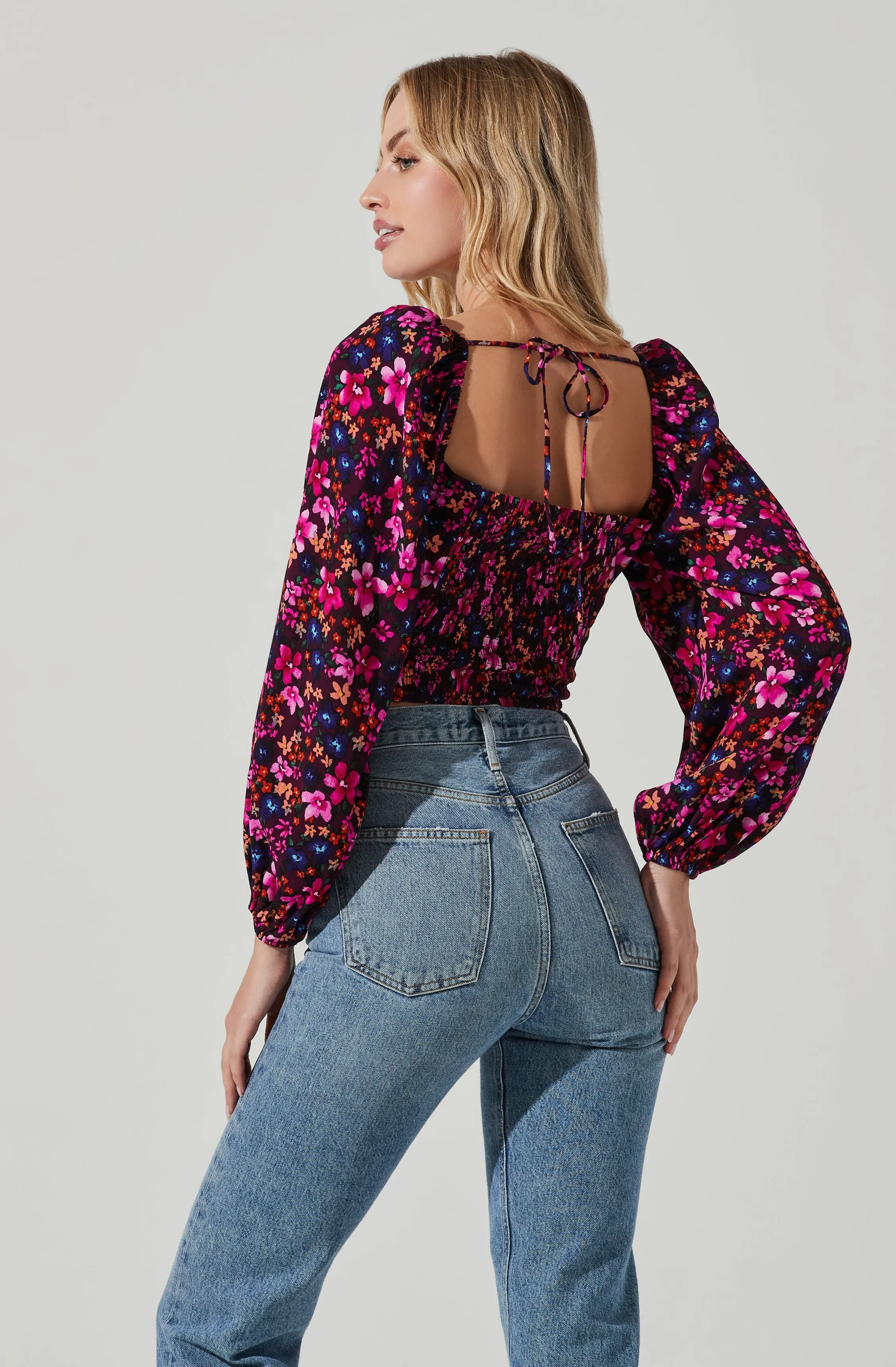 Edwina Floral Corset Long Sleeve Top sold by Astr product image thumbnail 4
