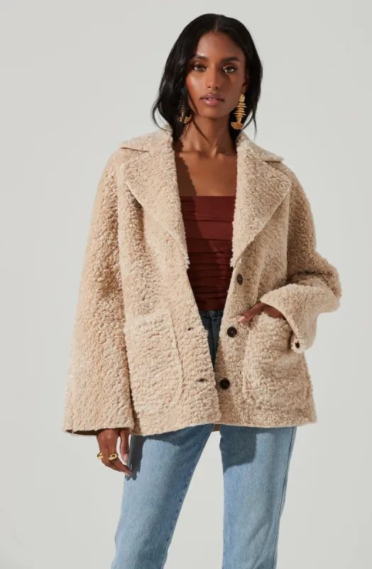 Willow Faux Shearling Coat sold by Astr