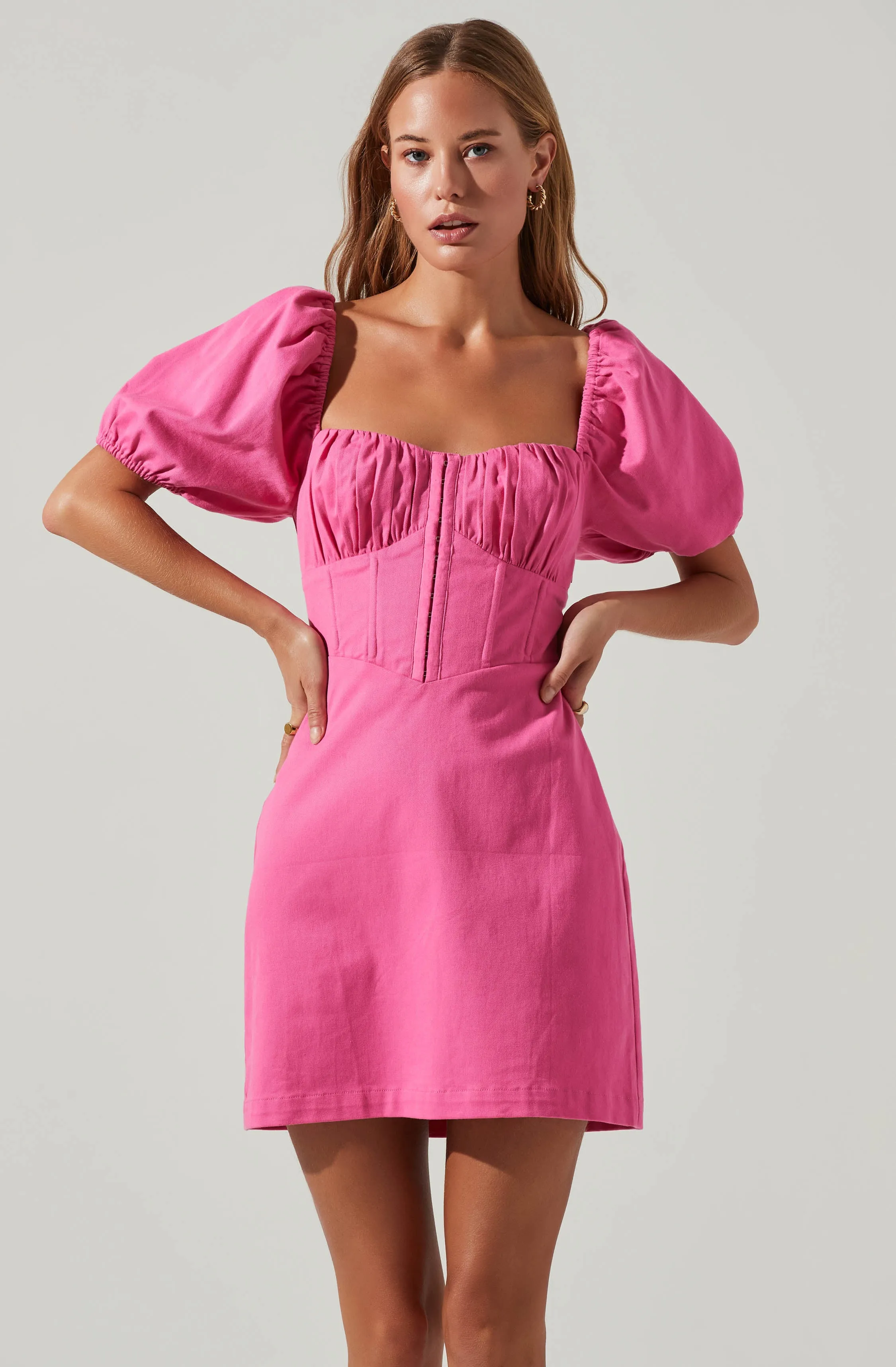 Kelilah Puff Sleeve Bustier Mini Dress sold by Astr product image thumbnail 3