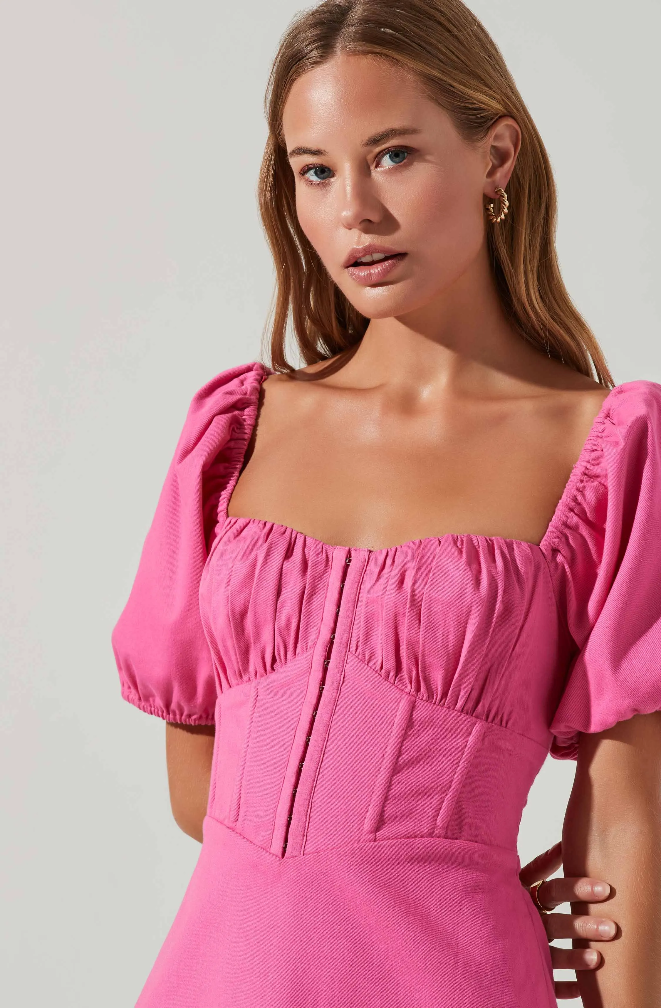 Kelilah Puff Sleeve Bustier Mini Dress sold by Astr product image thumbnail 4