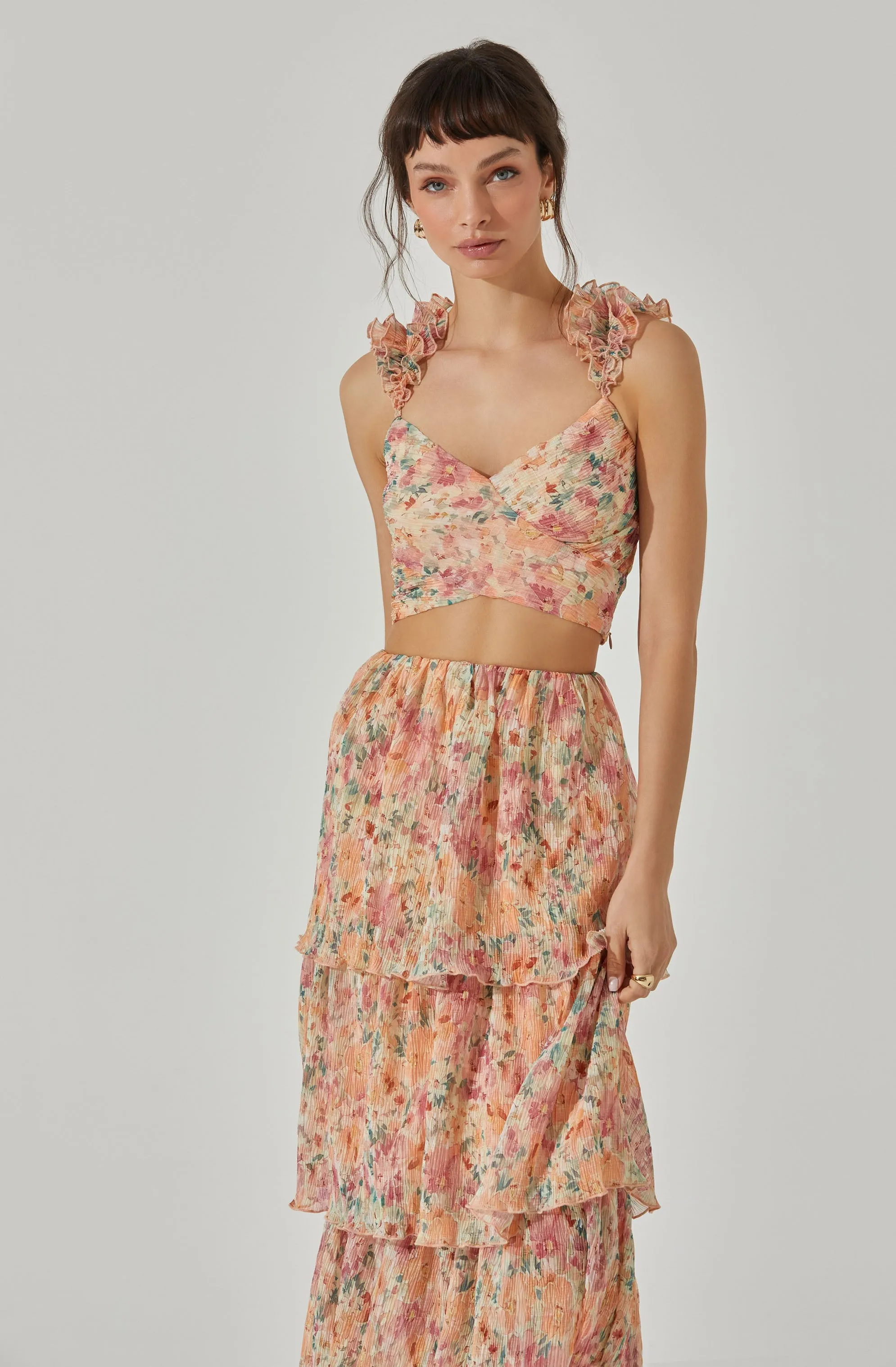 Plisse Cross Bust Top sold by Astr product image thumbnail 3