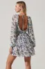 Carina Floral Open Back Mini Dress sold by Astr