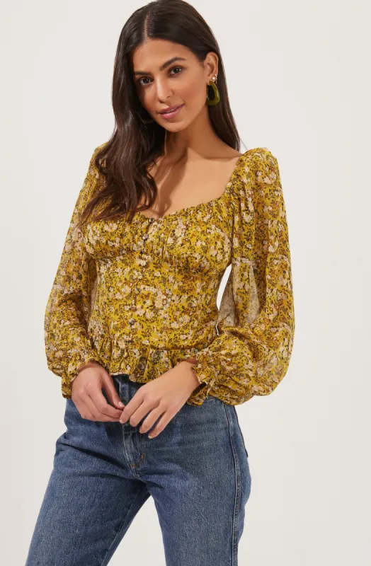 Concord Floral Long Sleeve Top sold by Astr