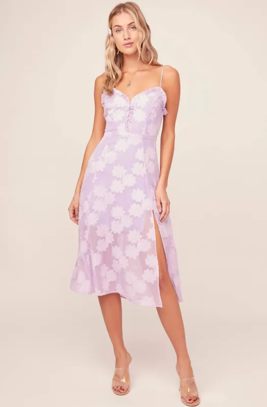 Elaina Floral Midi Dress sold by Astr