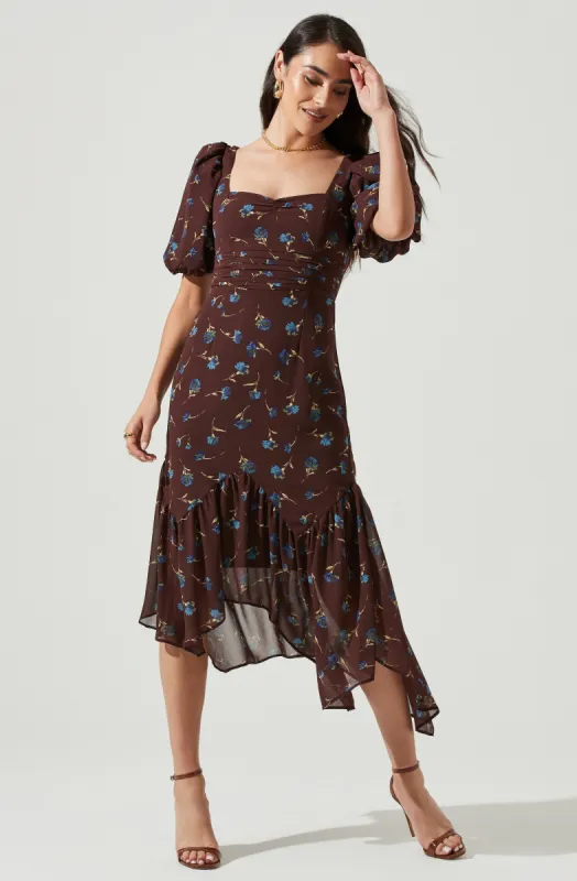 Short Sleeve Asymmetrical Hem Dress sold by Astr