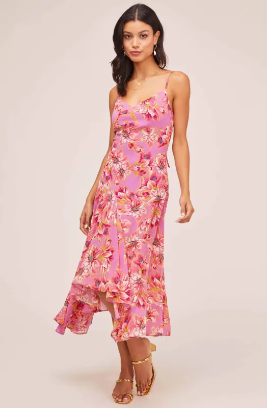 Janine Floral Midi Dress sold by Astr