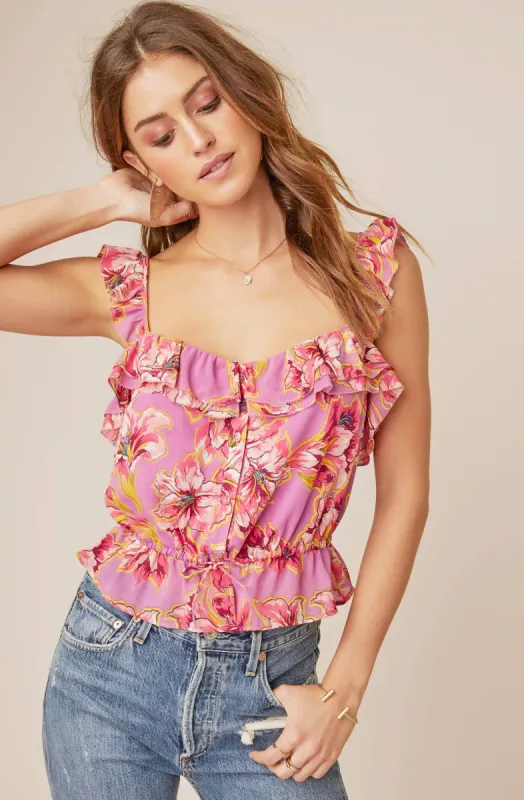 Sherri Floral Top made by Astr