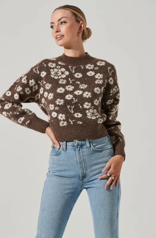 Saira Floral Sweater sold by Astr