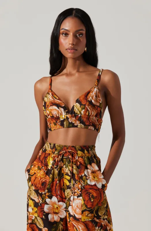 Tevy Floral Crop Top sold by Astr