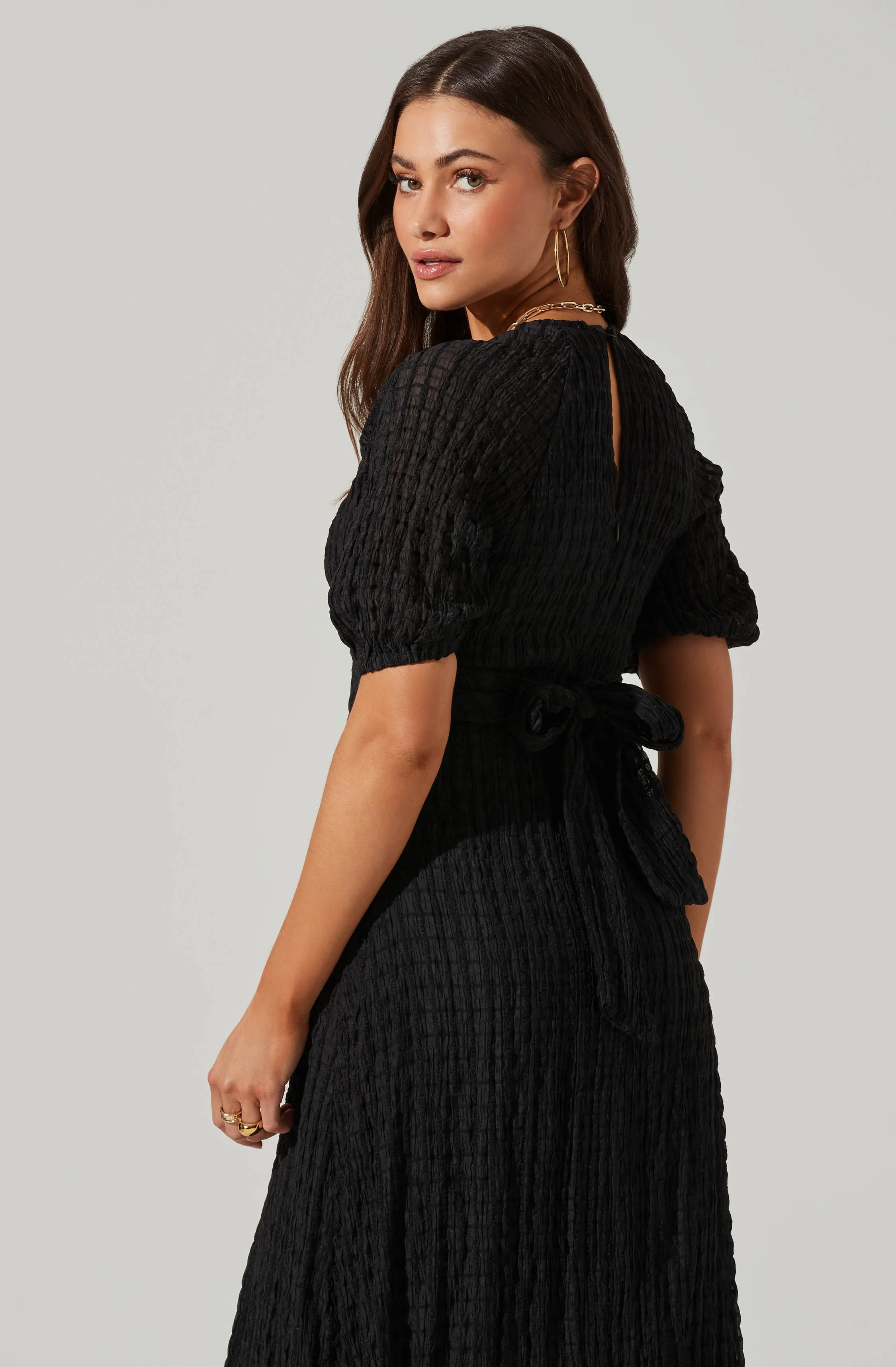 Cross Bust Tie Back Midi Dress sold by Astr product image thumbnail 4