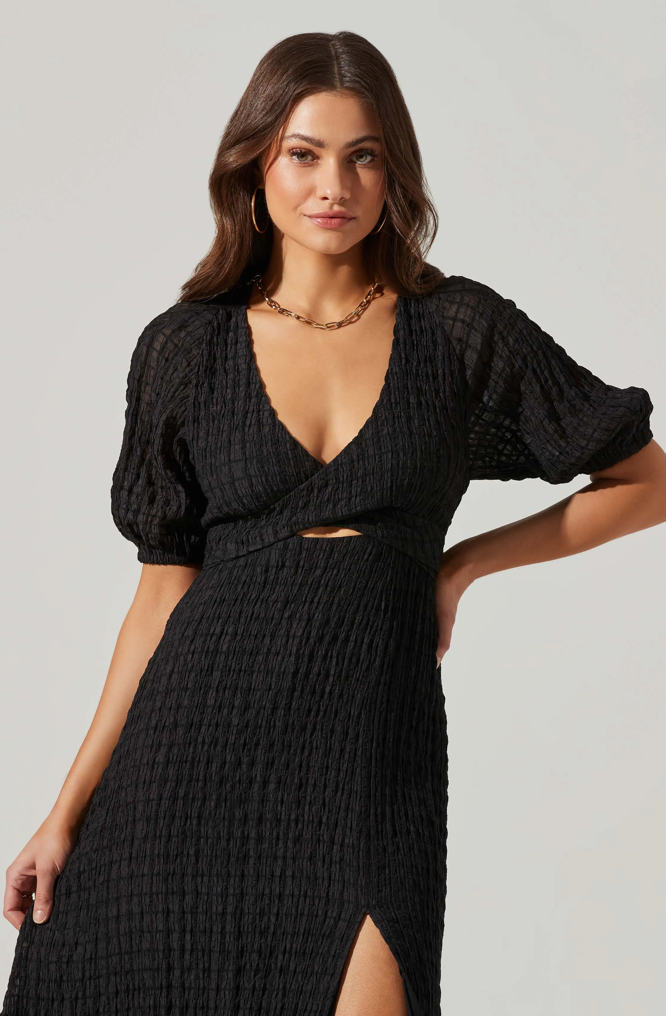 Cross Bust Tie Back Midi Dress sold by Astr product image thumbnail 2