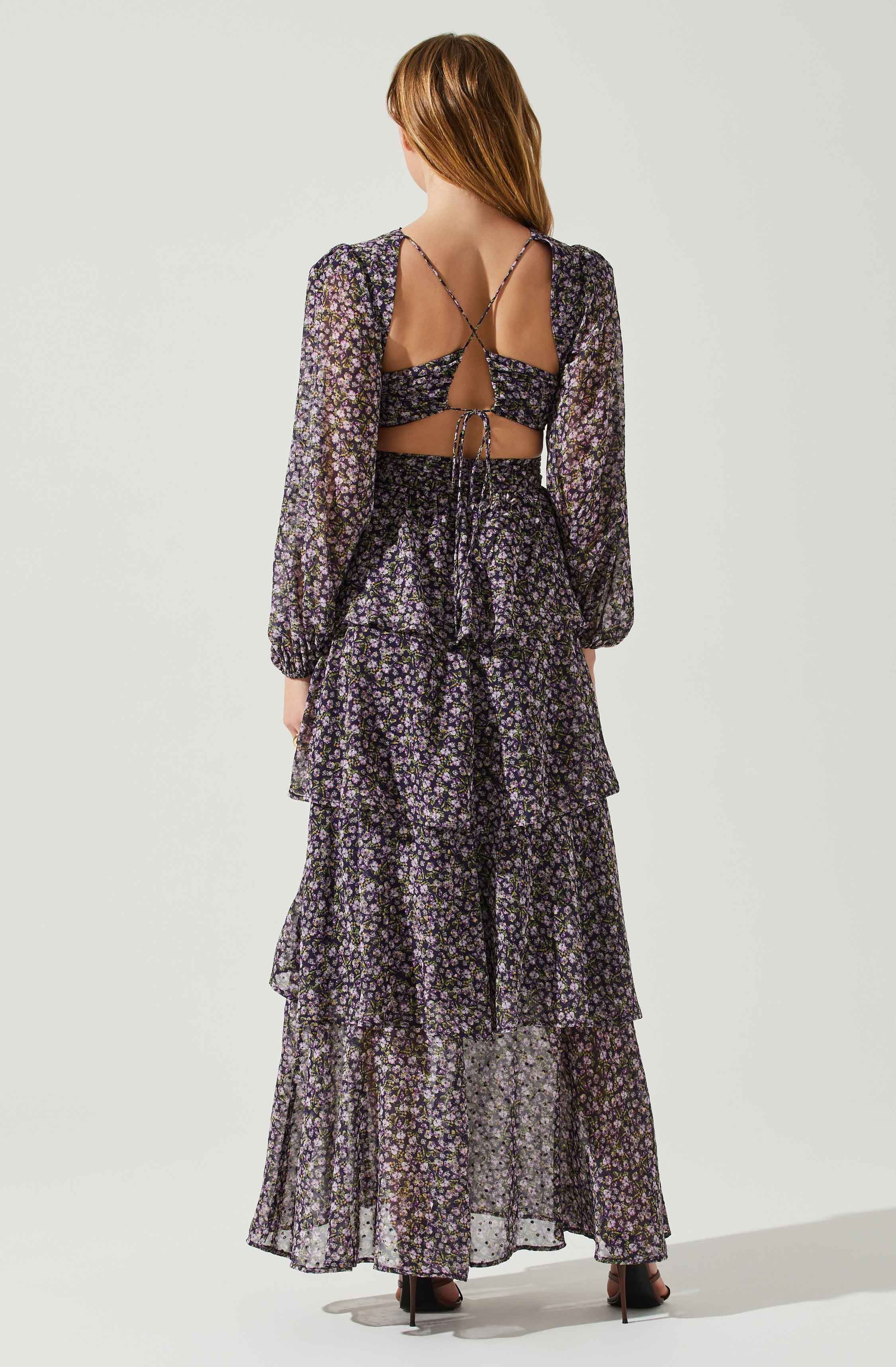 Anora Floral Tiered Maxi Dress sold by Astr product image thumbnail 6