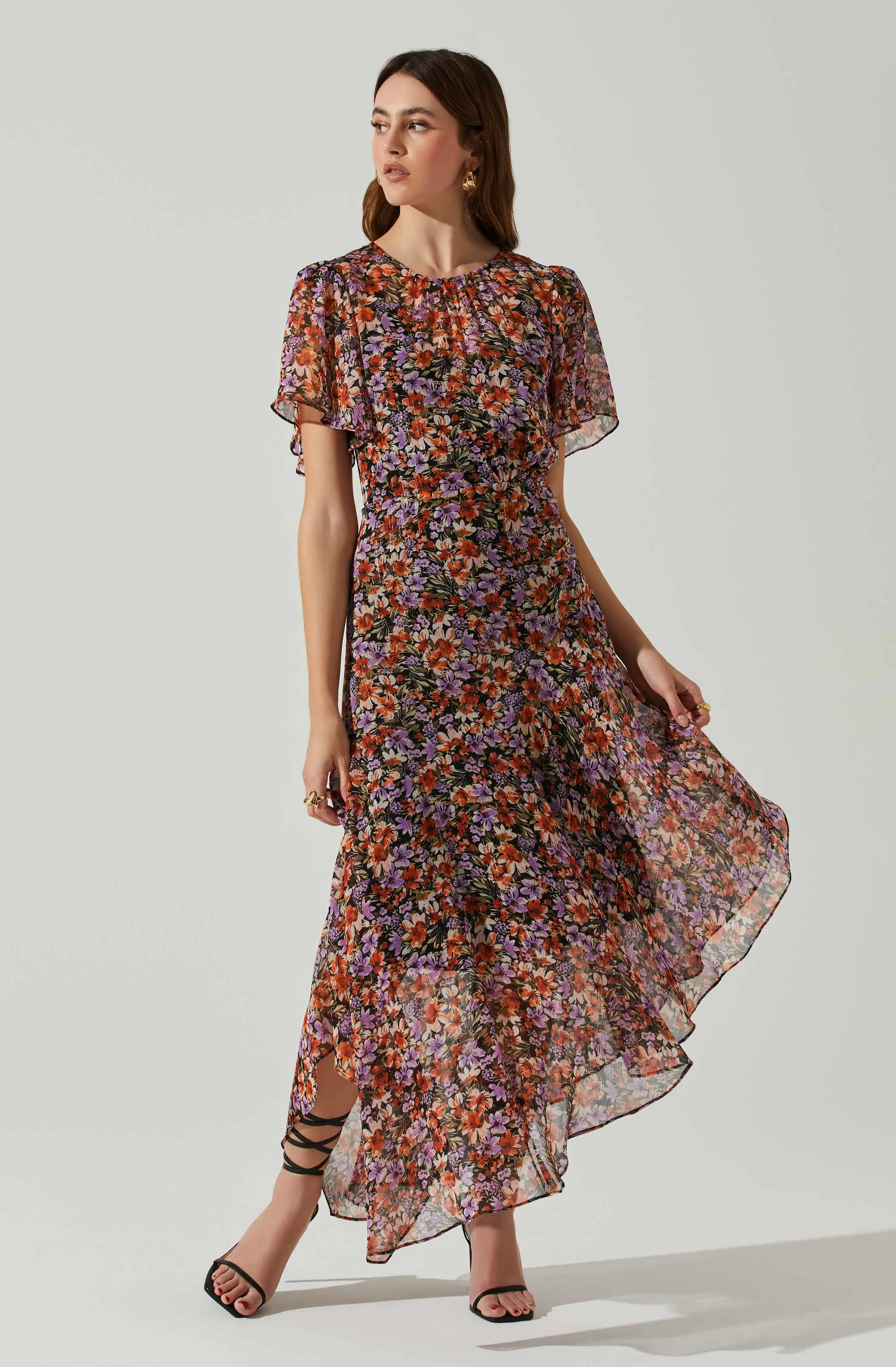 Mirella Floral Midi Dress sold by Astr