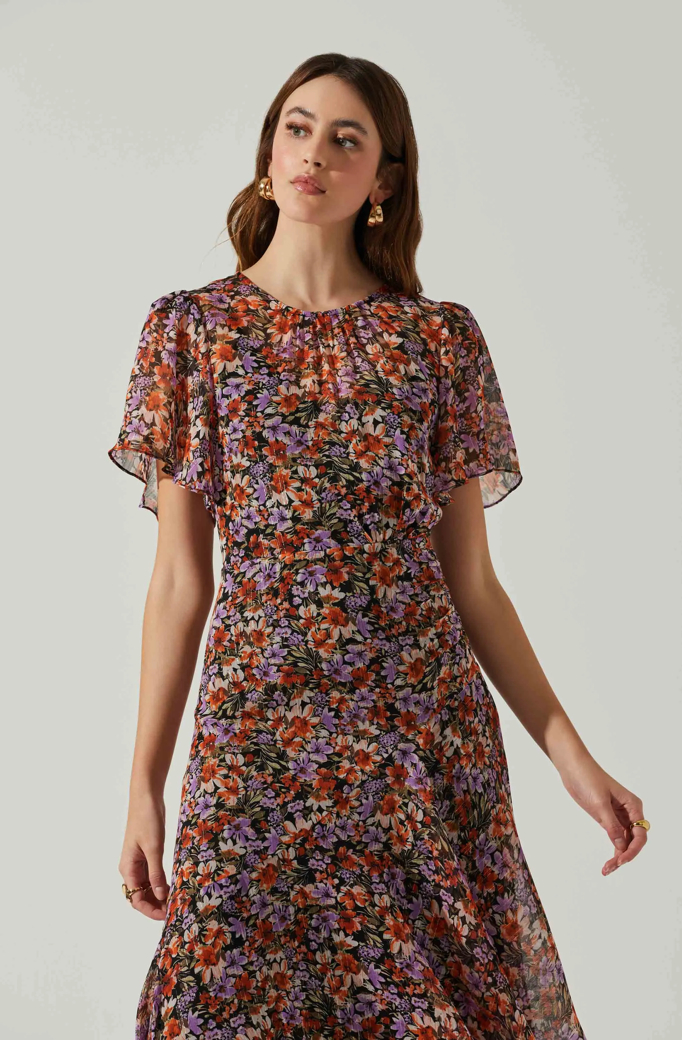 Mirella Floral Midi Dress sold by Astr product image thumbnail 4