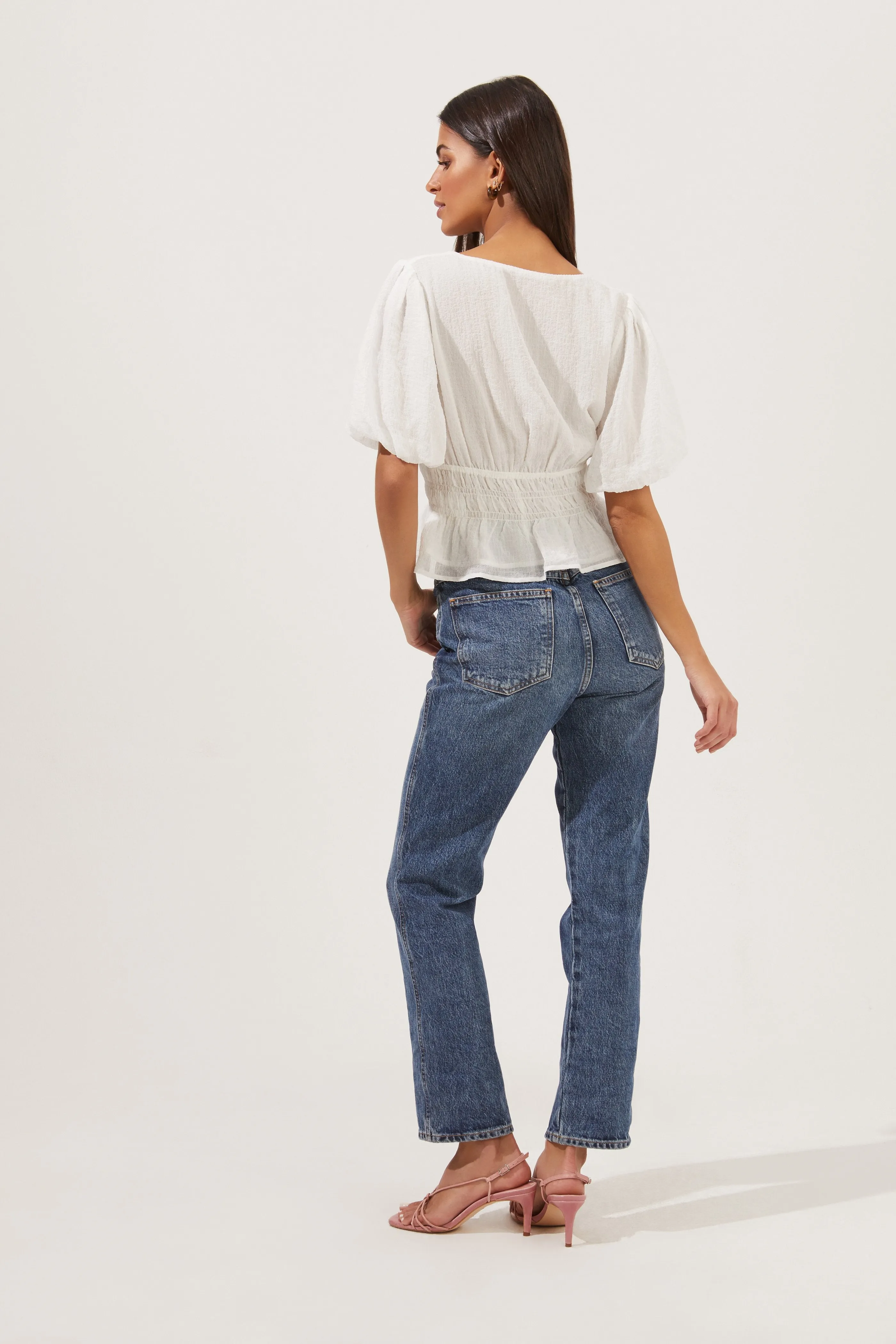 Bubble Sleeve Smocked Top sold by Astr product image thumbnail 5