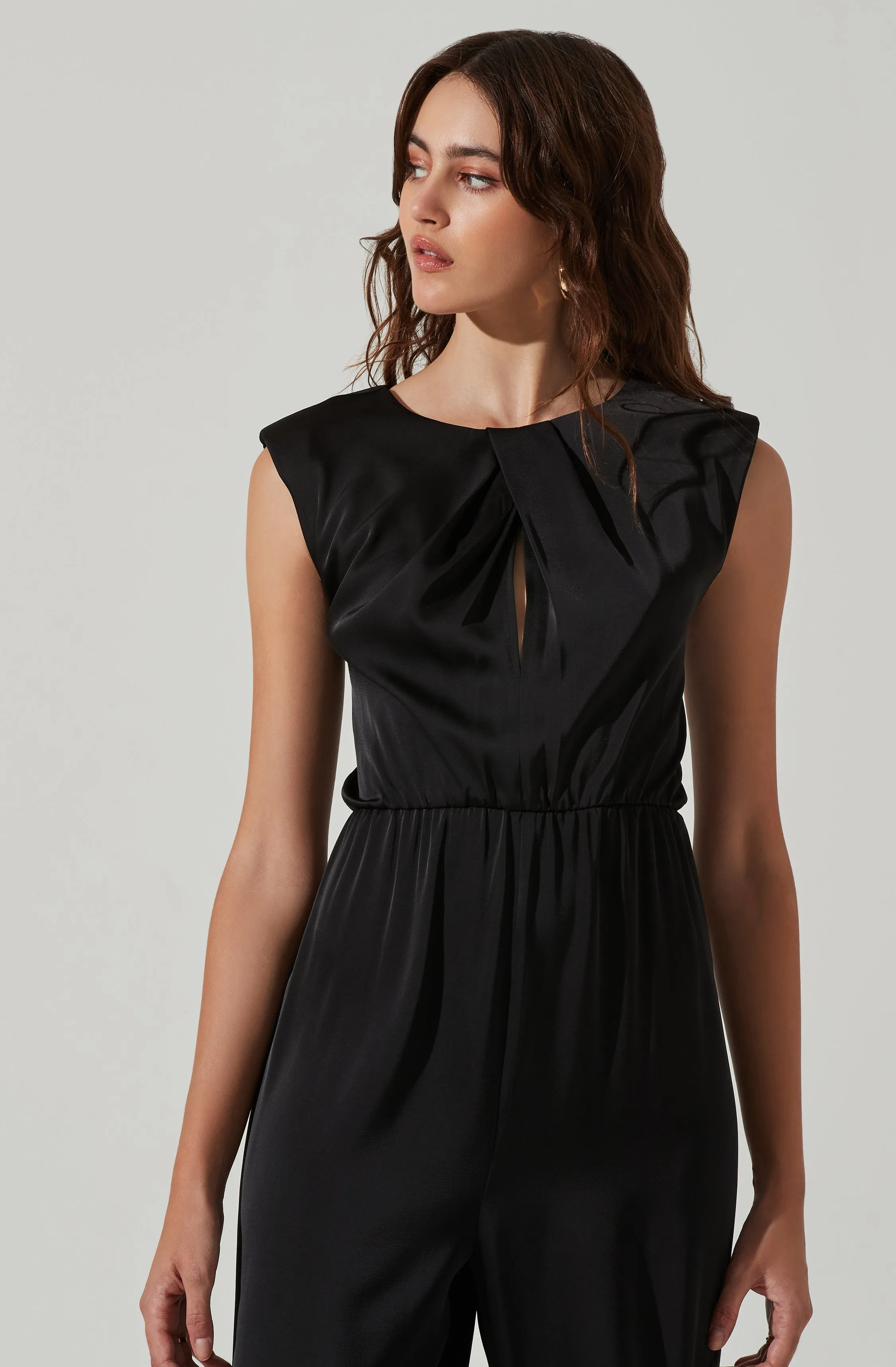 Inverted Pleat Neck Jumpsuit sold by Astr product image thumbnail 4