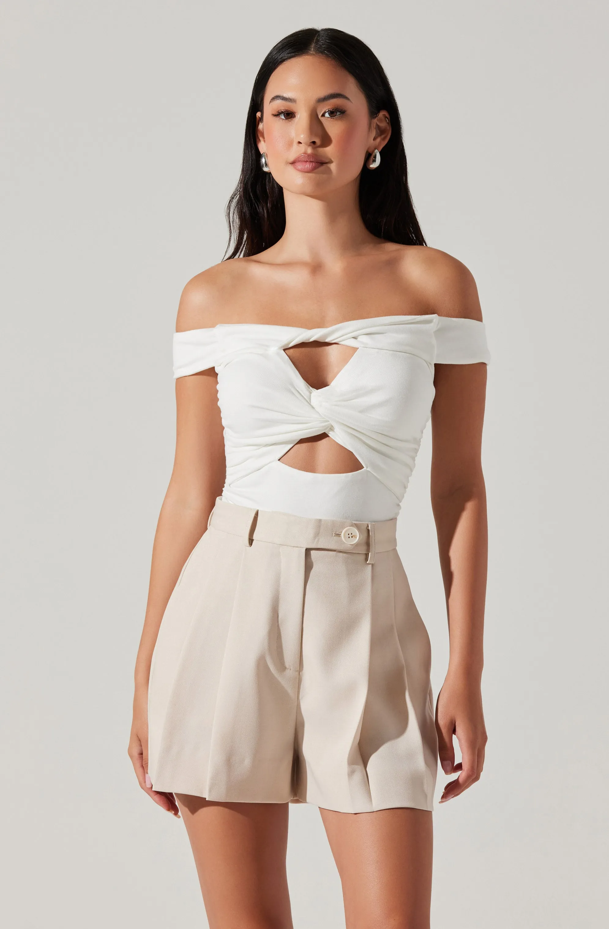 Kaye Front Cutout Bodysuit sold by Astr