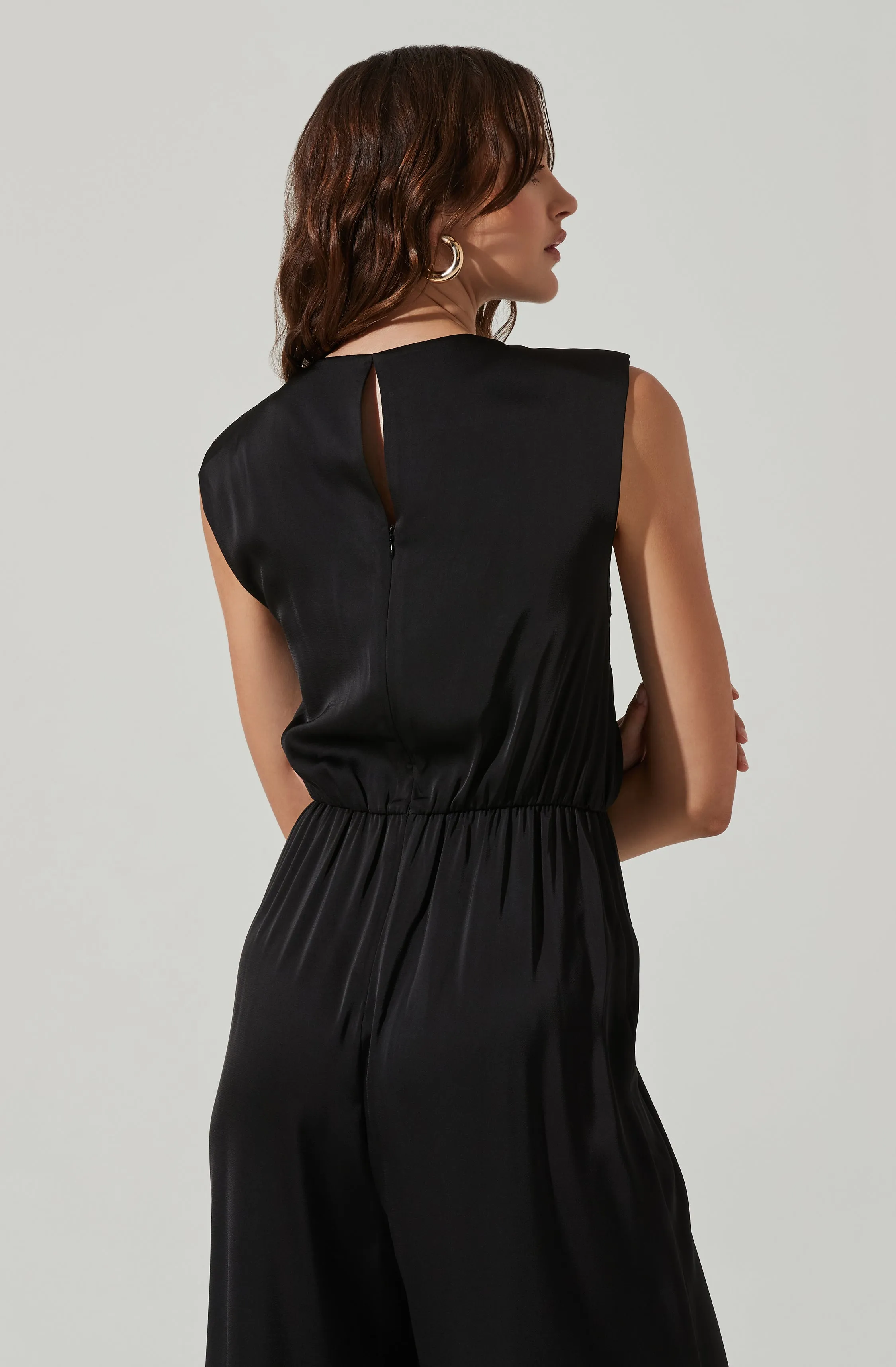 Inverted Pleat Neck Jumpsuit sold by Astr product image thumbnail 5
