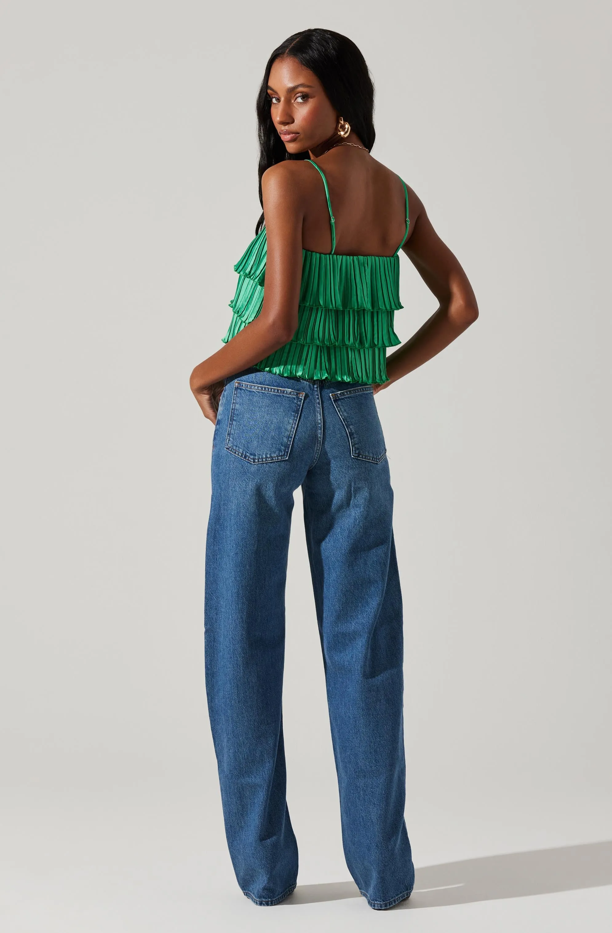 Calita Pleated Tier Sleeveless Top sold by Astr product image thumbnail 4