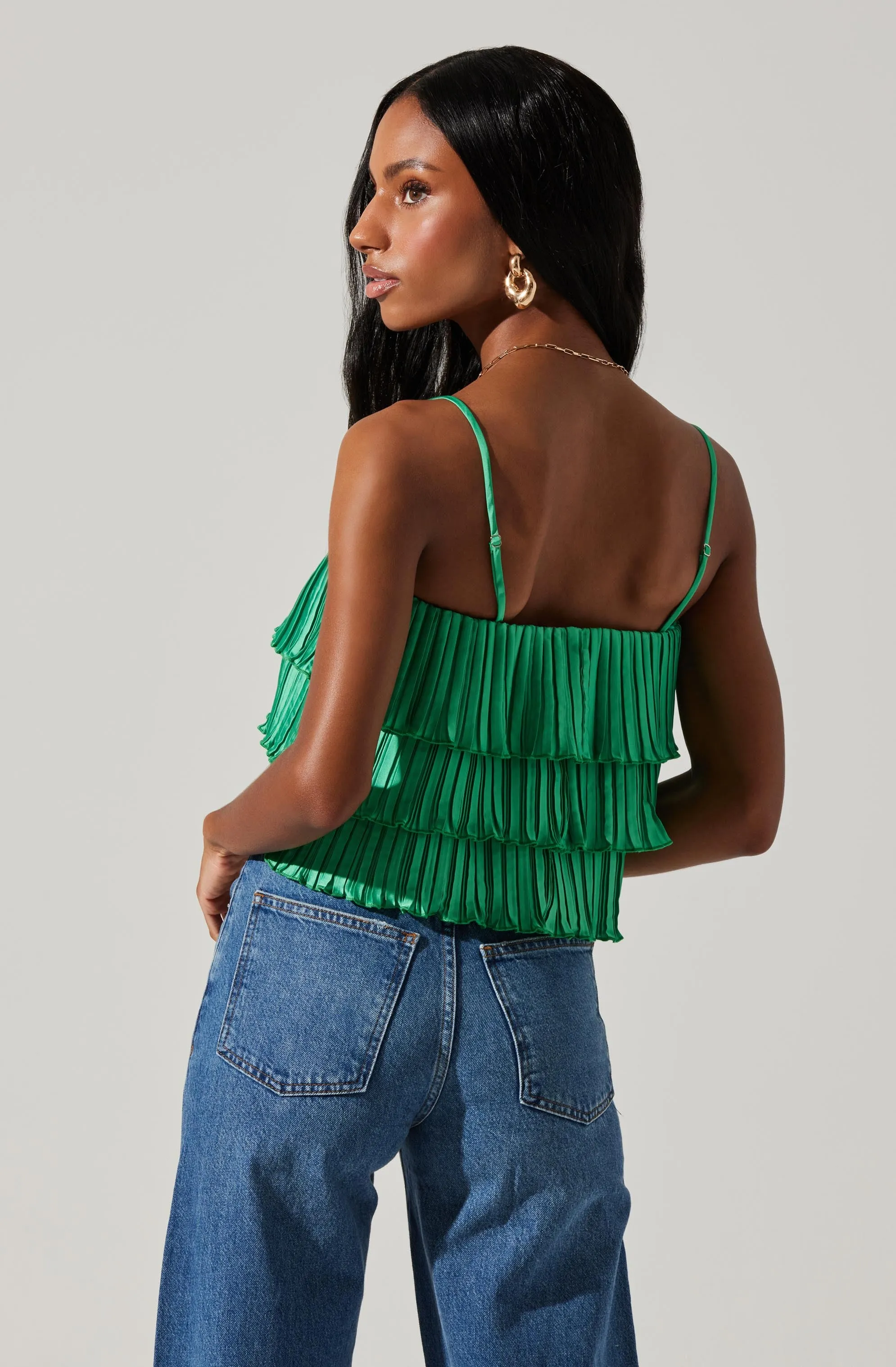 Calita Pleated Tier Sleeveless Top sold by Astr product image thumbnail 5