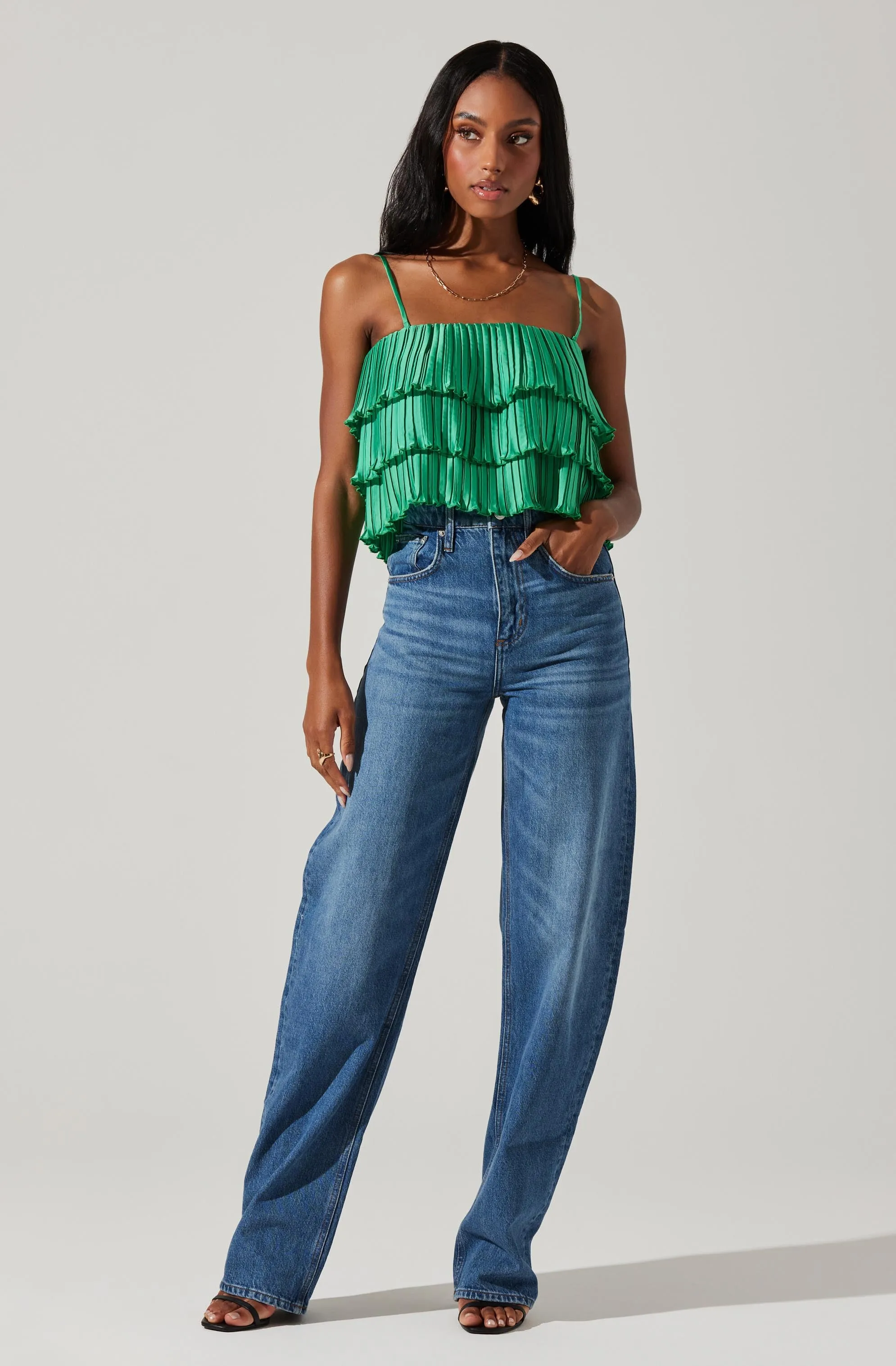 Calita Pleated Tier Sleeveless Top sold by Astr product image thumbnail 2