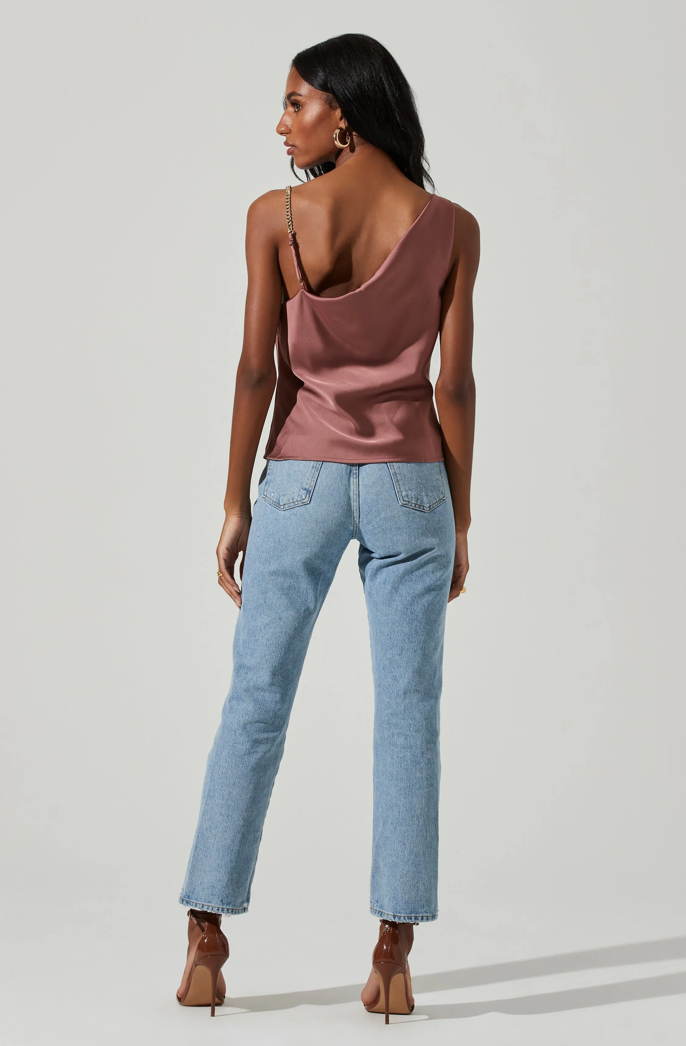 Larisa Satin Rhinestone Strap Top sold by Astr product image thumbnail 5