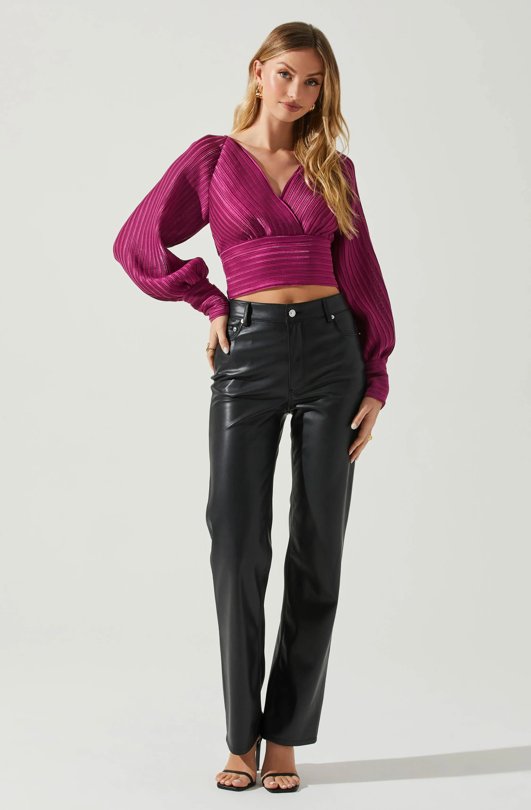 Pernilla Pleated Long Sleeve Top sold by Astr product image thumbnail 2