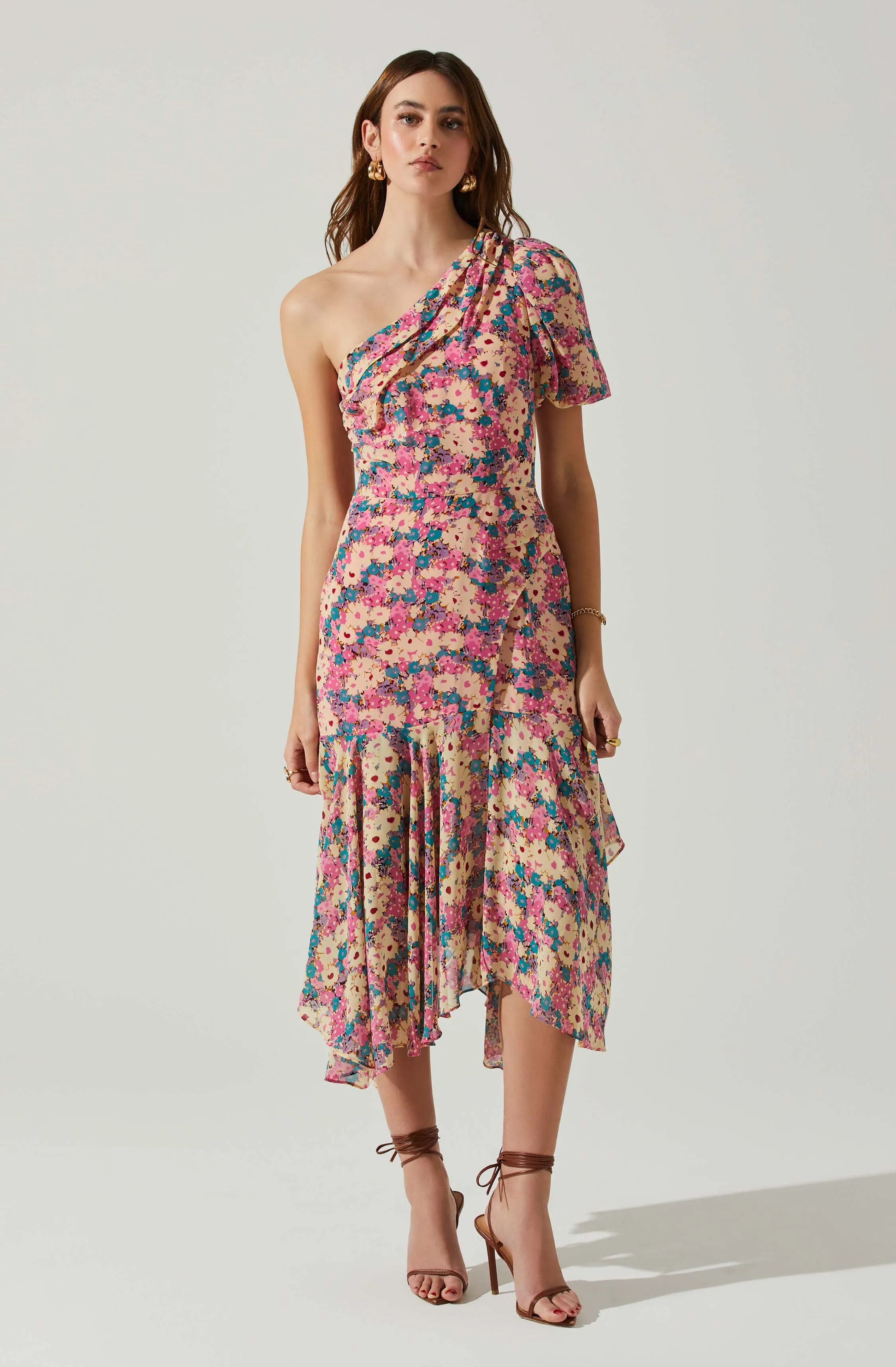 Santorini One Shoulder Midi Dress sold by Astr