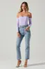 Evianna Off Shoulder Ruched Bodysuit sold by Astr