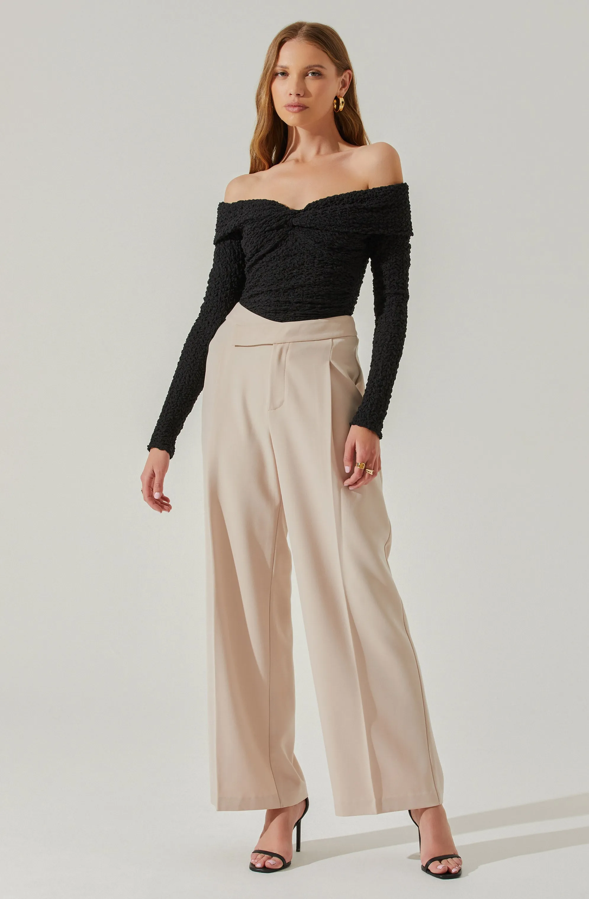 Kendy Off Shoulder Long Sleeve Top sold by Astr product image thumbnail 4