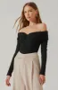 Kendy Off Shoulder Long Sleeve Top sold by Astr