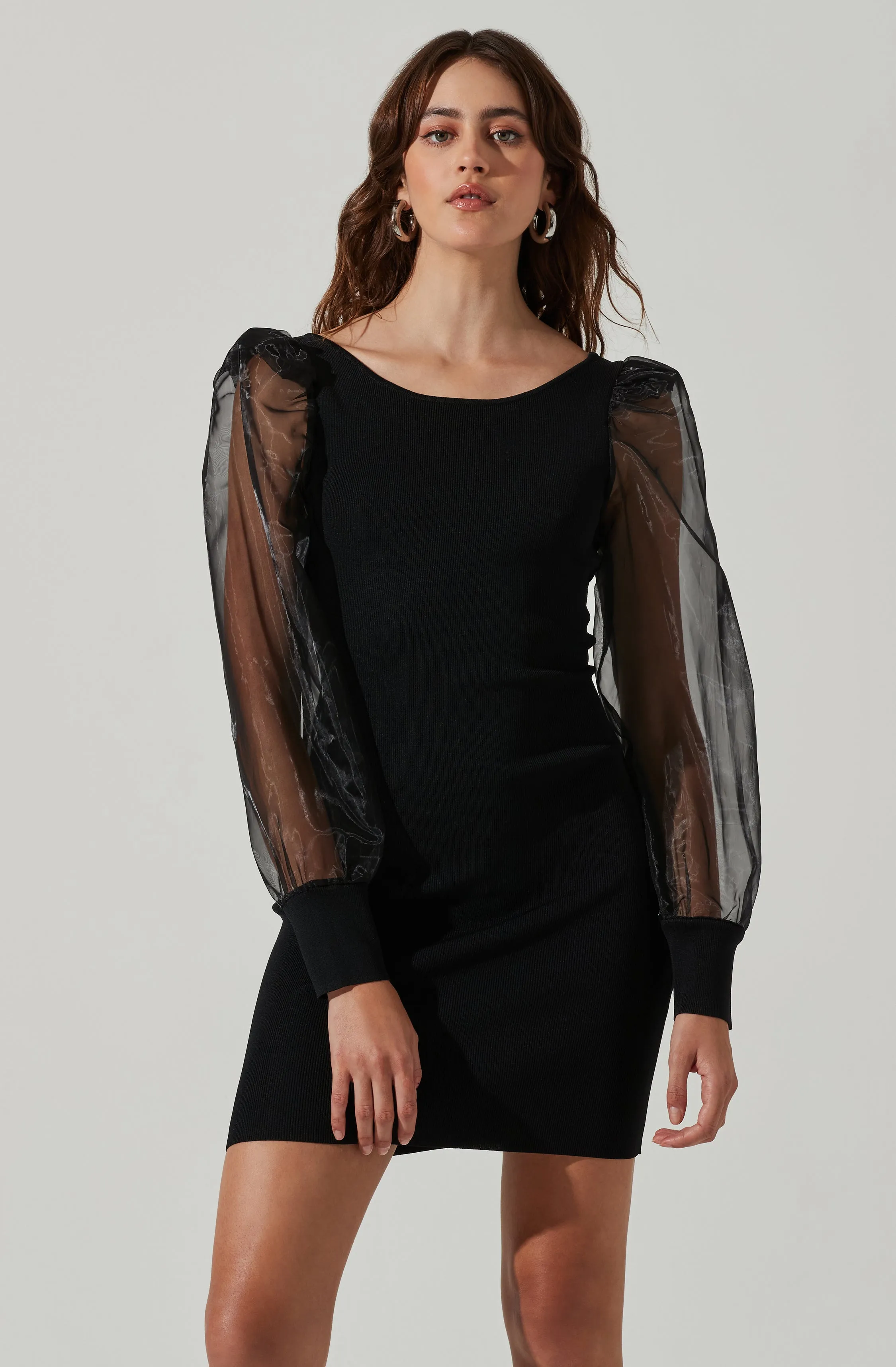 Organza Long Sleeve Mini Dress sold by Astr product image thumbnail 4