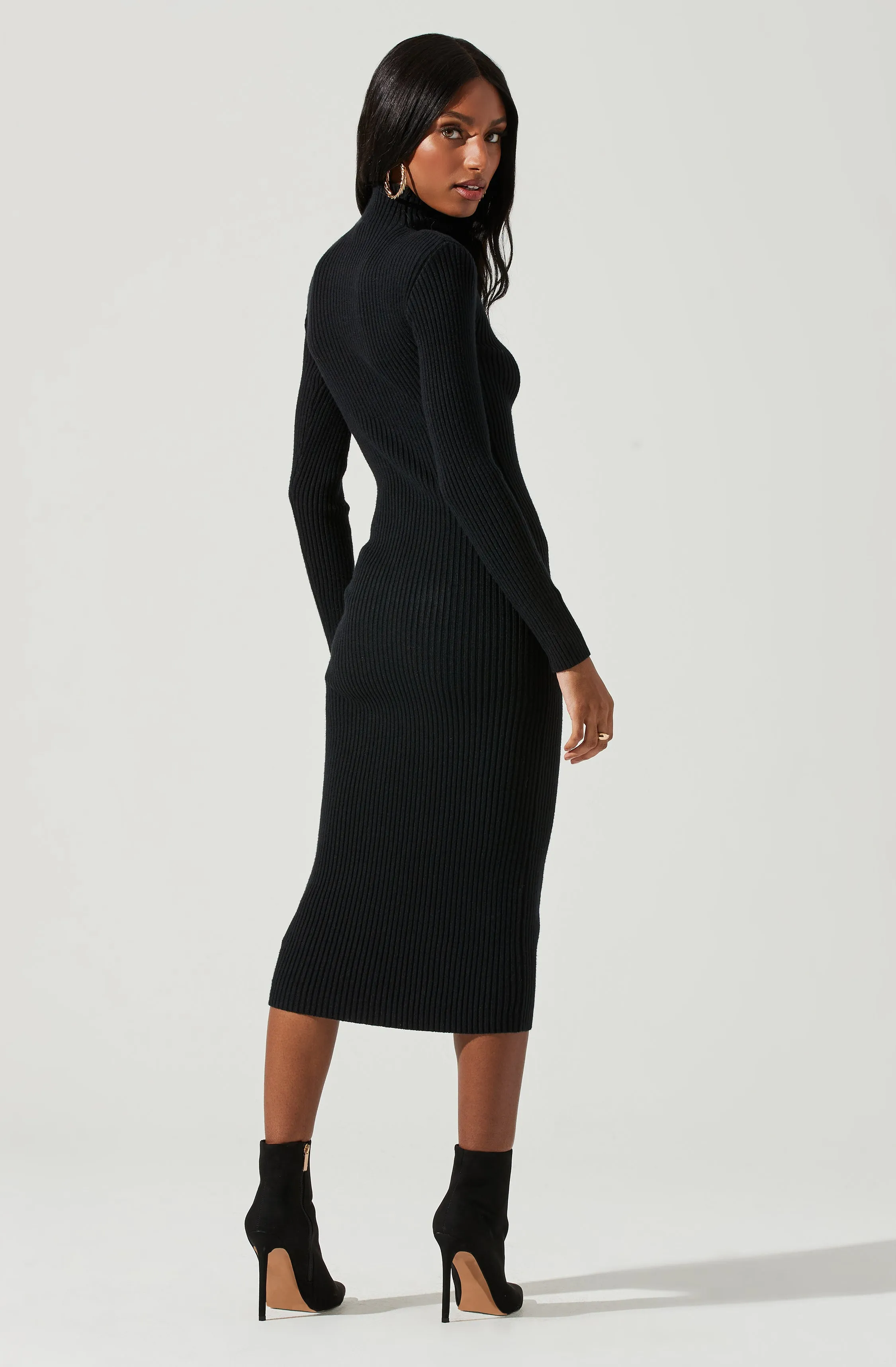 Abilene Long Sleeve Turtleneck Midi Sweater Dress sold by Astr product image thumbnail 5