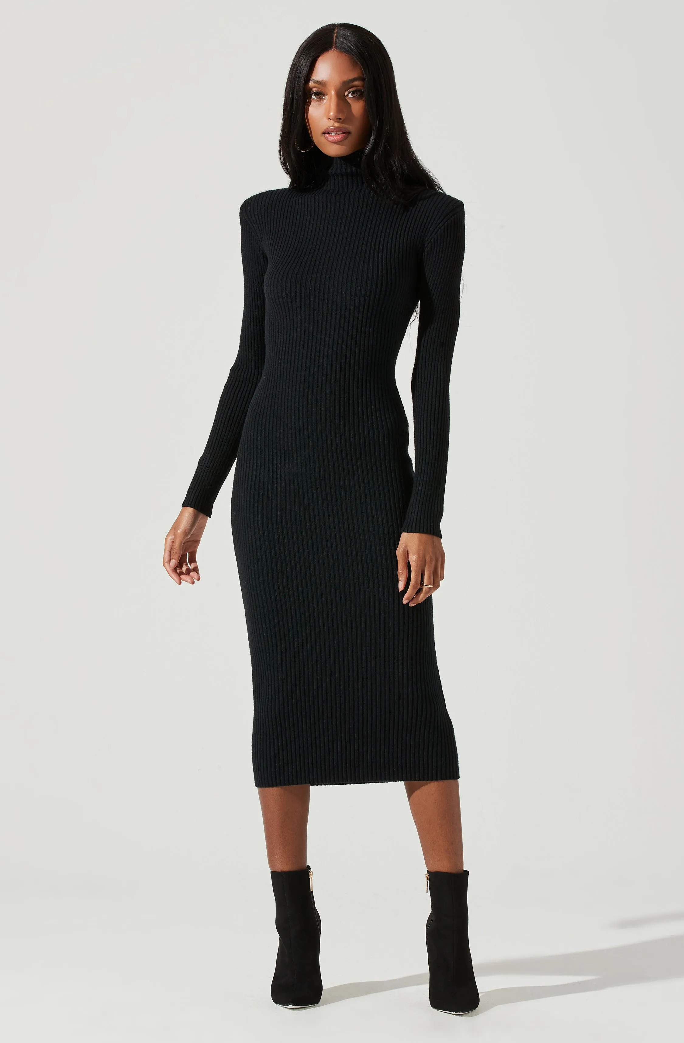 Abilene Long Sleeve Turtleneck Midi Sweater Dress sold by Astr product image thumbnail 3