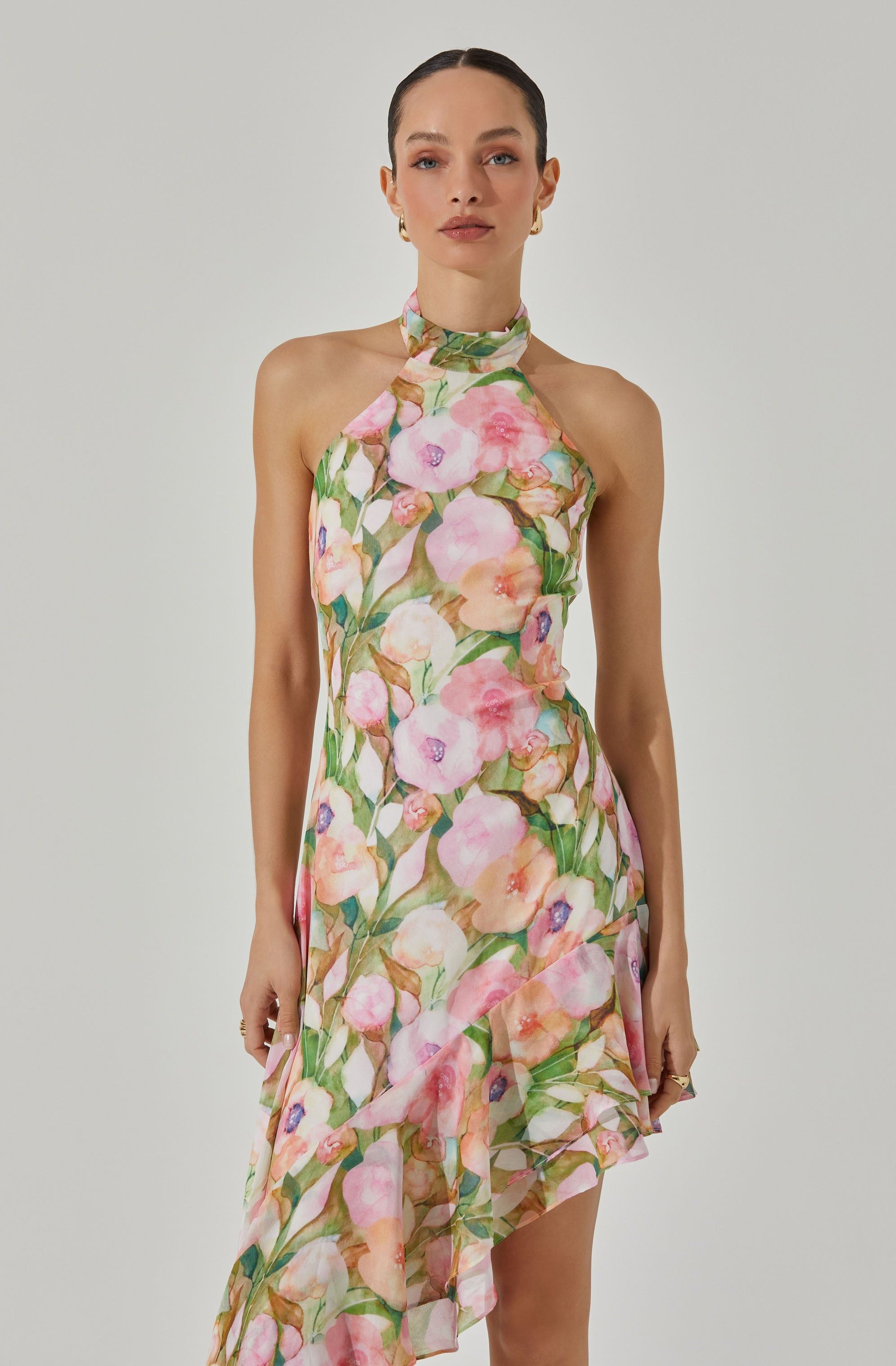 Asymmetric halter dress sold by Astr product image thumbnail 2