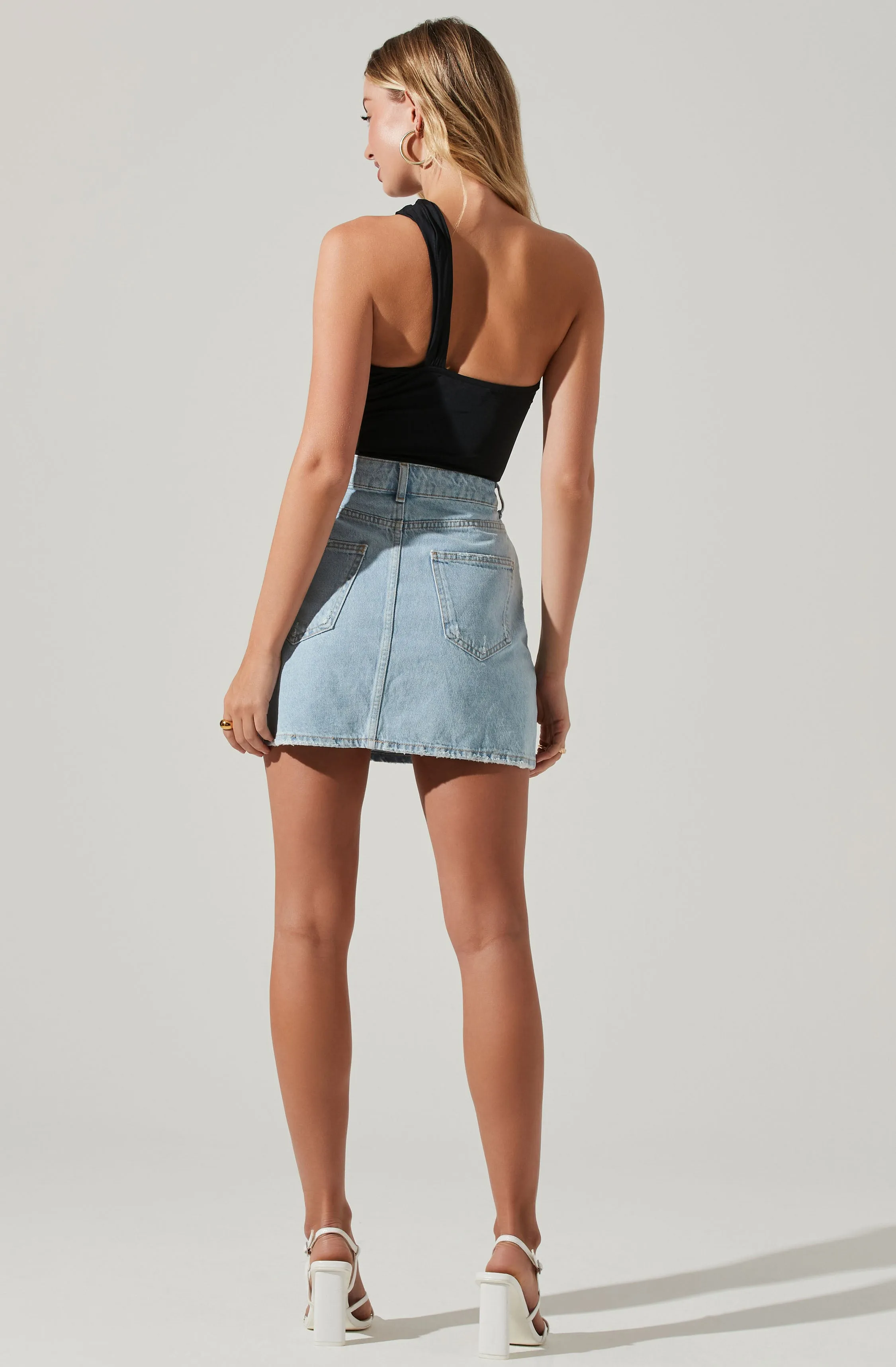 Sindri Cutout One Shoulder Bodysuit sold by Astr product image thumbnail 5