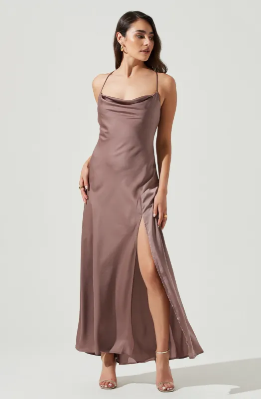Palisades Cowl Neck Maxi Dress sold by Astr