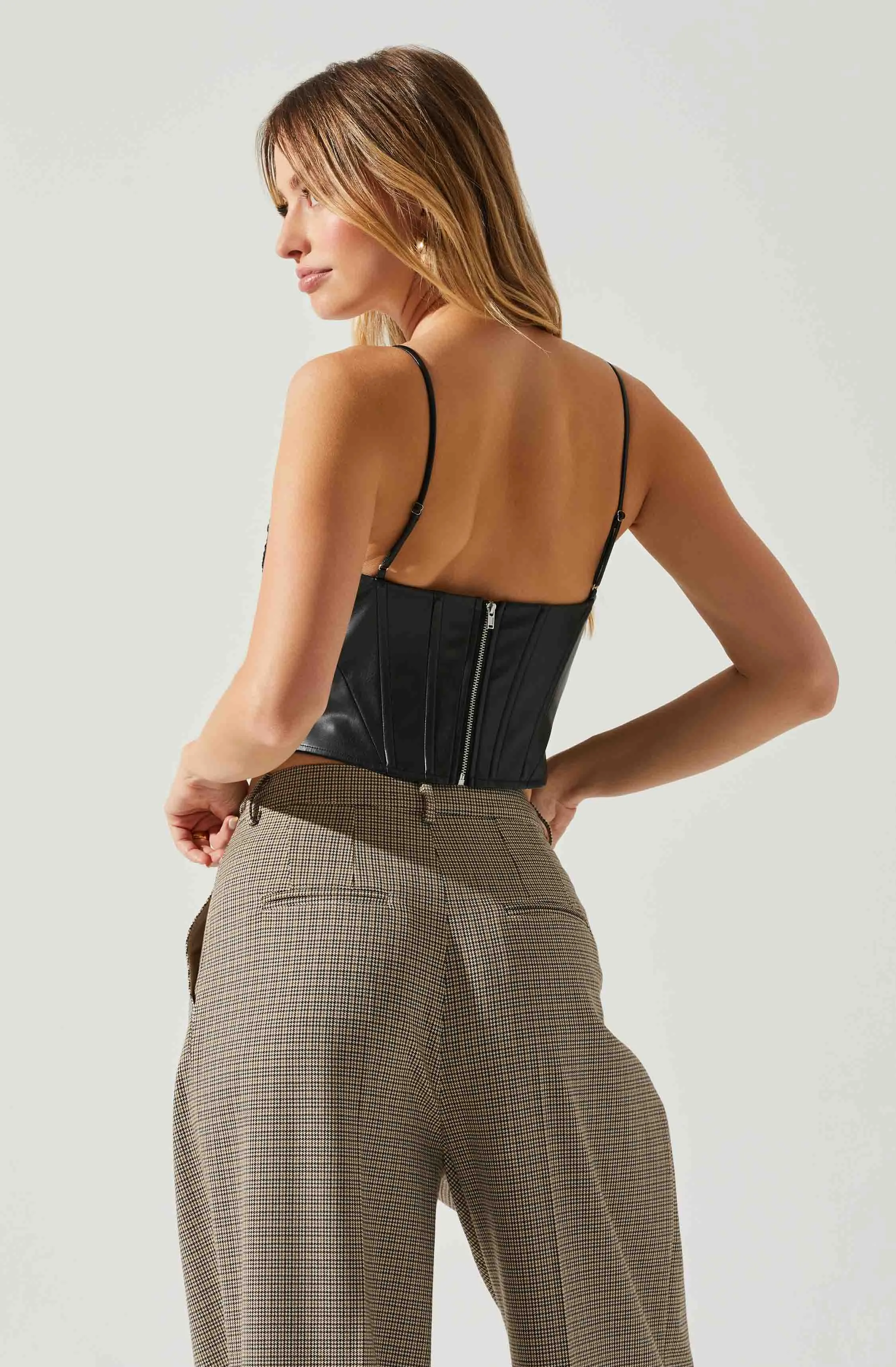Trishna Faux Leather Corset Top sold by Astr product image thumbnail 5