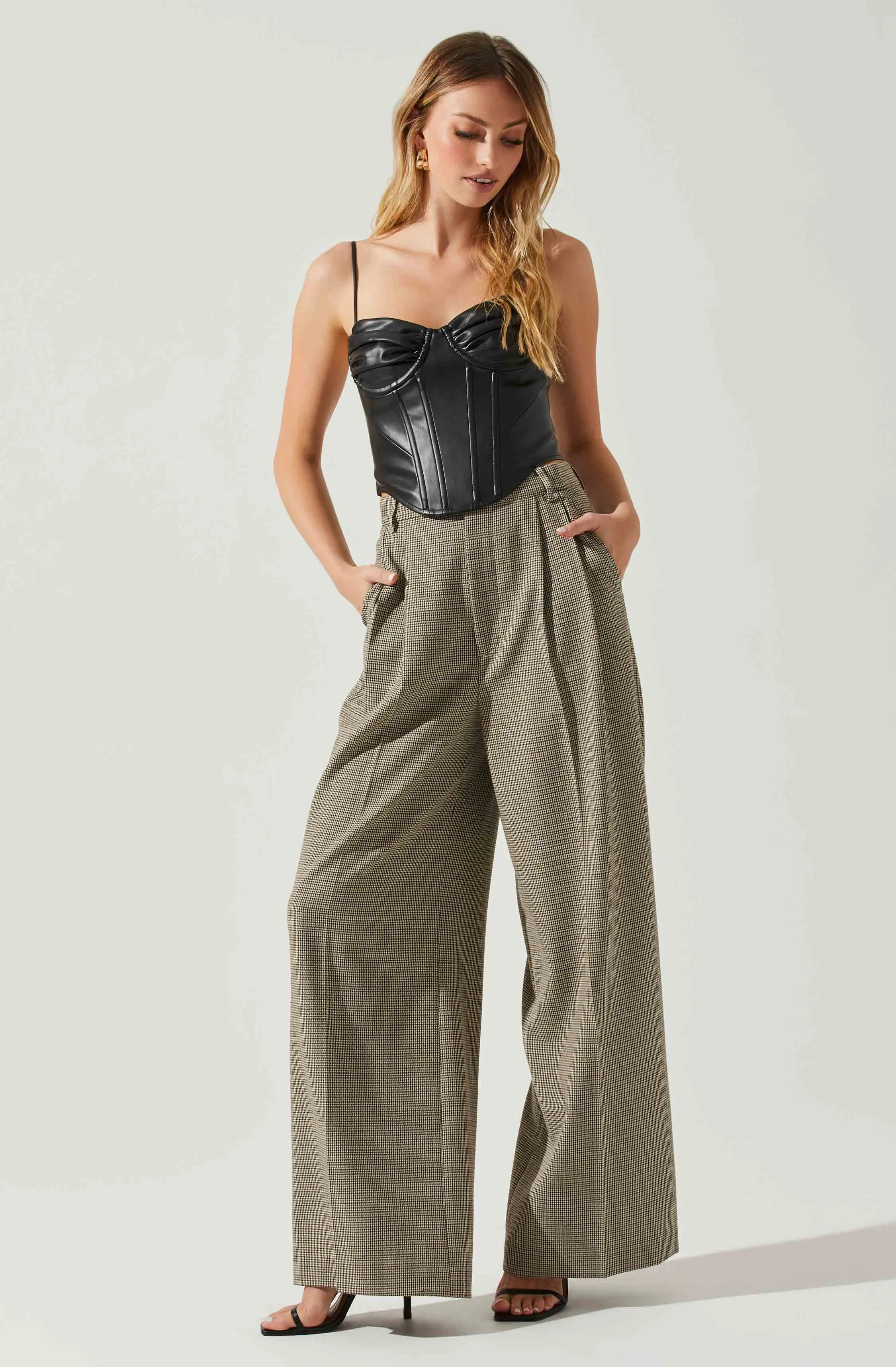 Trishna Faux Leather Corset Top sold by Astr product image thumbnail 2