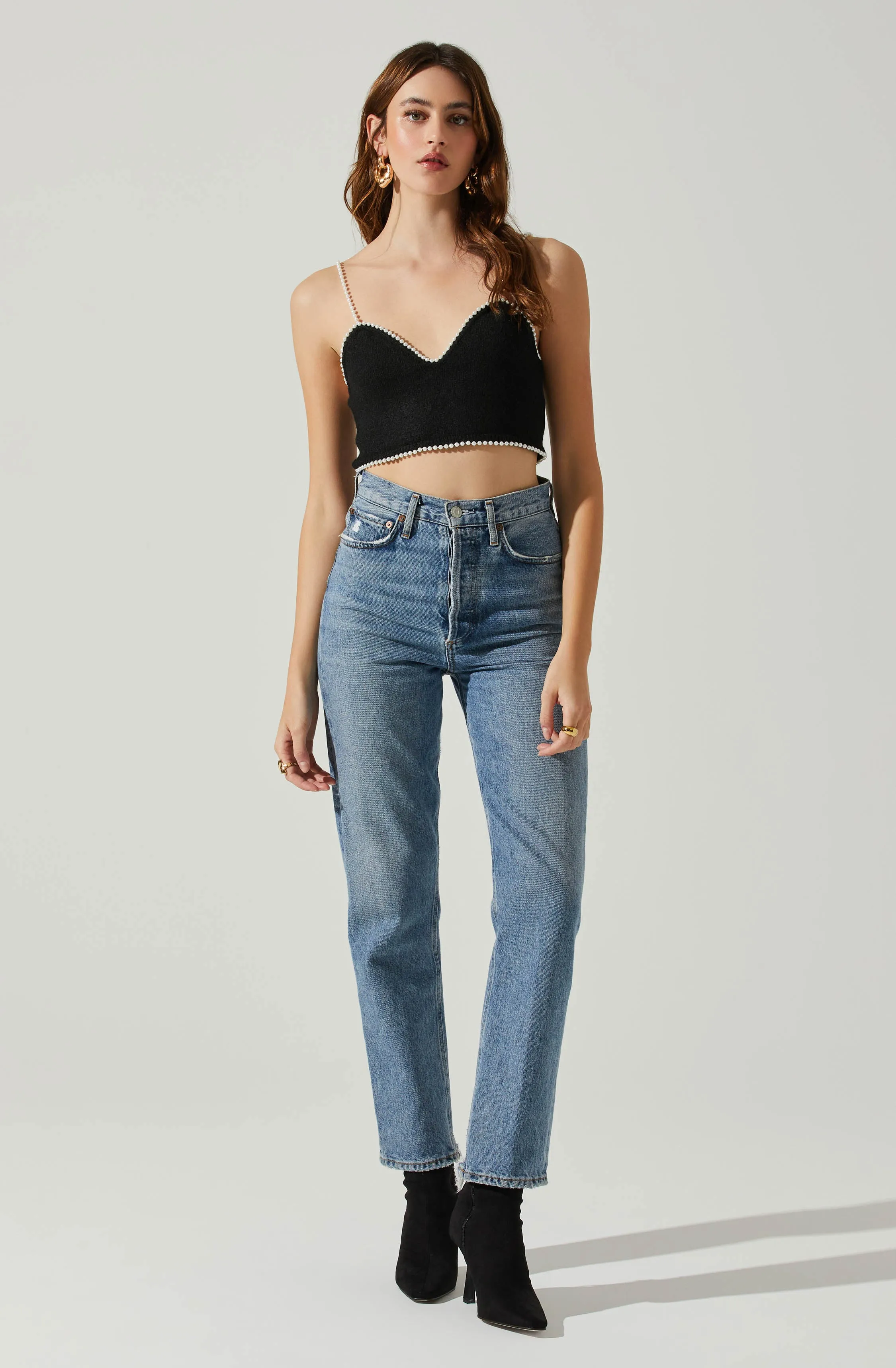 Kira Pearl Embellished Sweater Top sold by Astr product image thumbnail 4