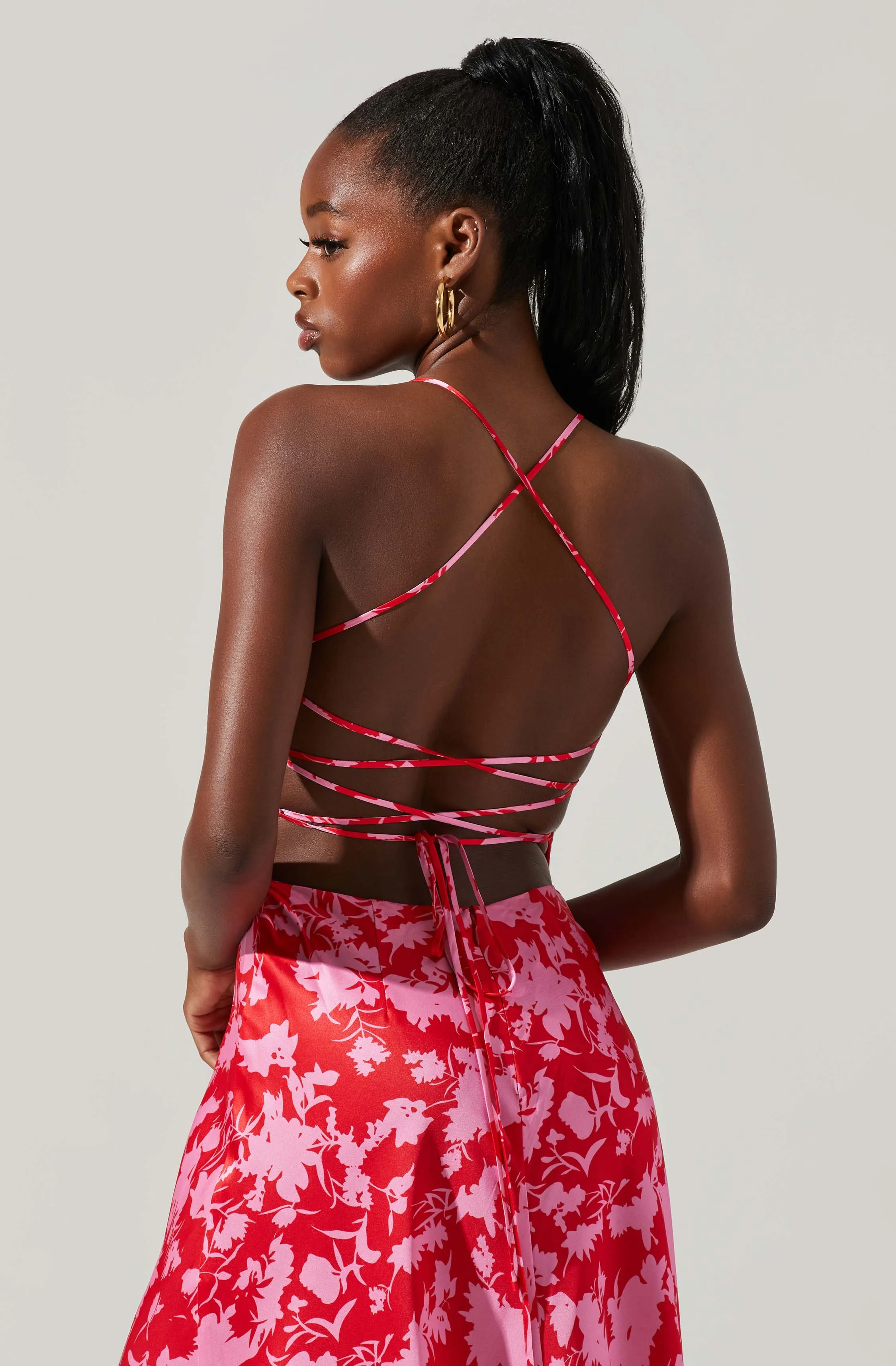 Gala Bustier Cross Strap Midi Dress sold by Astr product image thumbnail 3