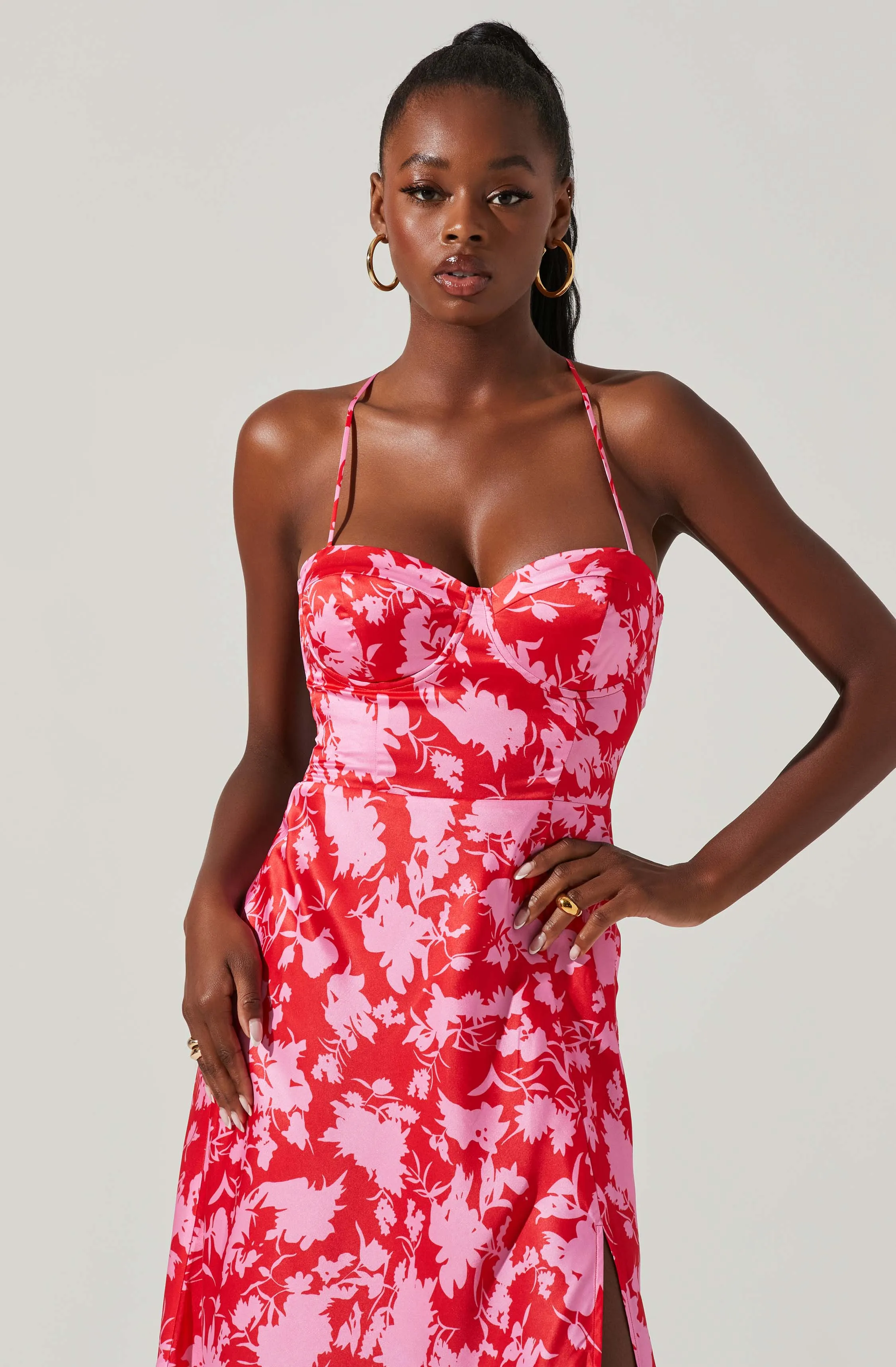 Gala Bustier Cross Strap Midi Dress sold by Astr product image thumbnail 2