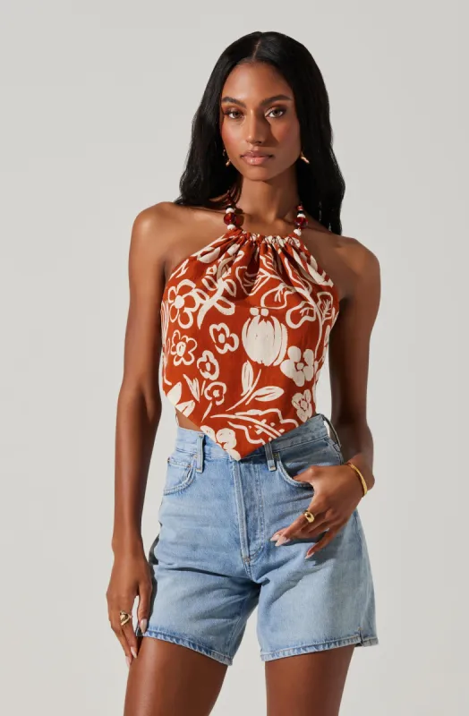 Domenica Handkerchief Floral Top sold by Astr