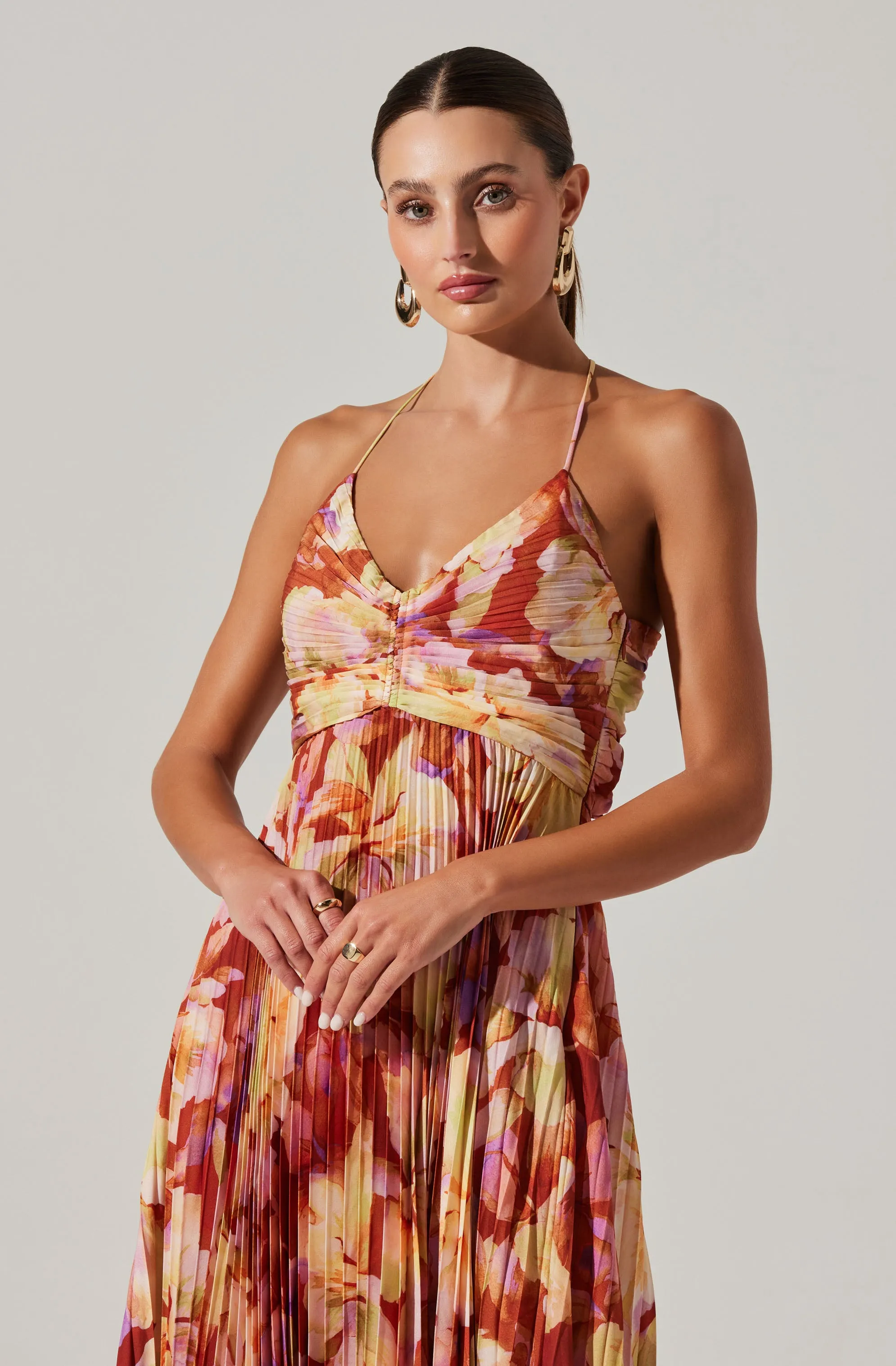 Blythe Floral Plisse Midi Dress sold by Astr product image thumbnail 2