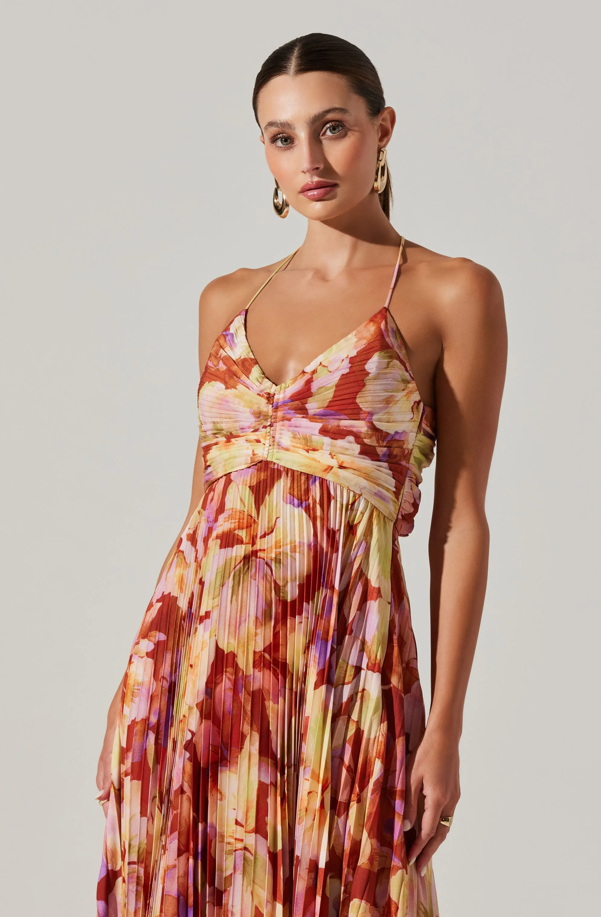 Blythe Floral Plisse Midi Dress sold by Astr product image thumbnail 5