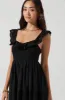 Cottage Eyelet Ruffle Midi Dress sold by Astr