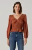 Wilette Smocked V-Neck Top sold by Astr