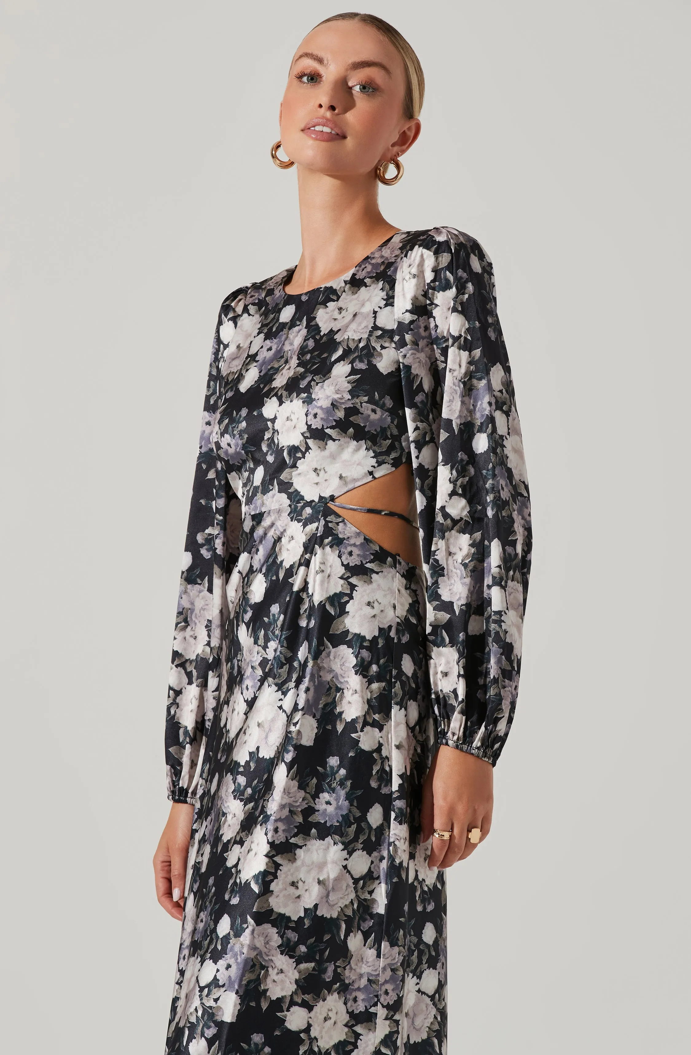 Quinn Floral Cutout Midi Dress sold by Astr product image thumbnail 2